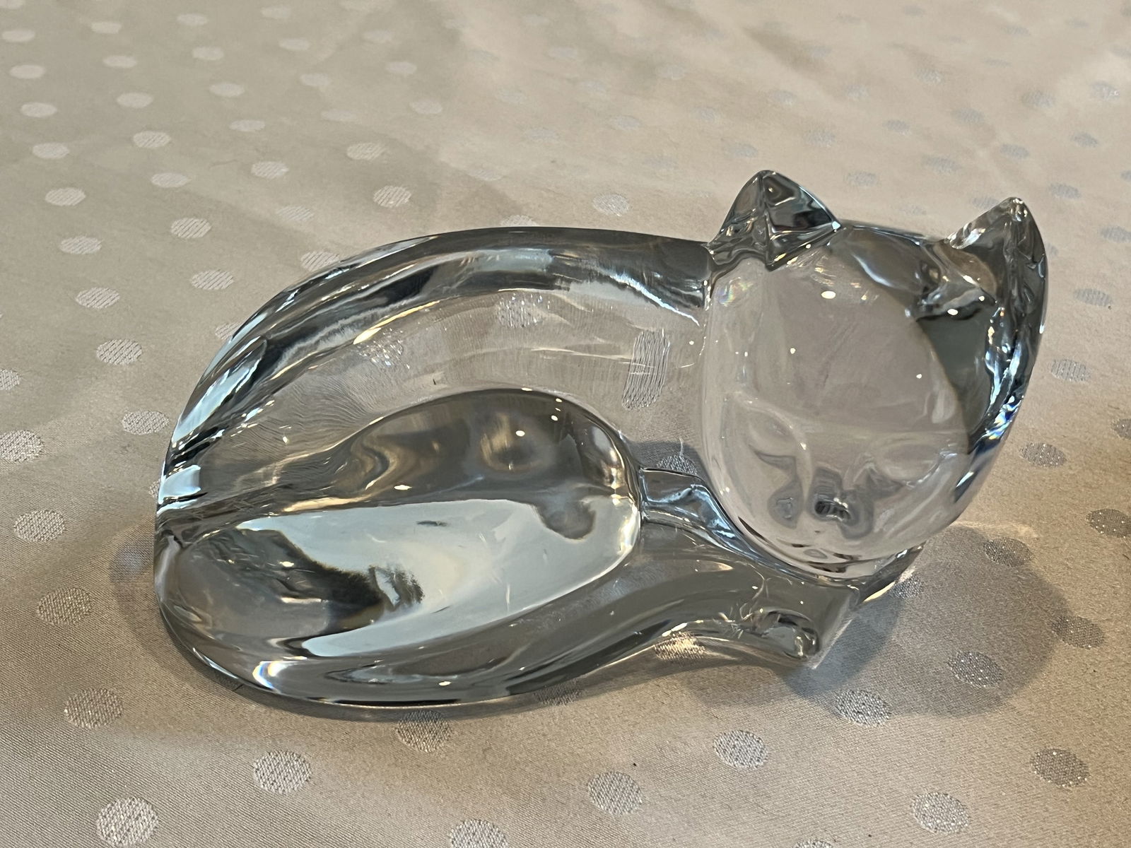 Val Saint Lambert Cat Crystal Figurine (1 of 4)