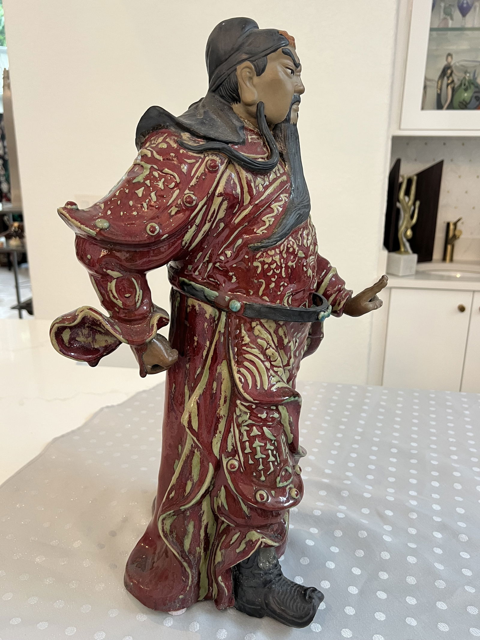 Large Chinese Shiwan God Mud Man Statue - 4