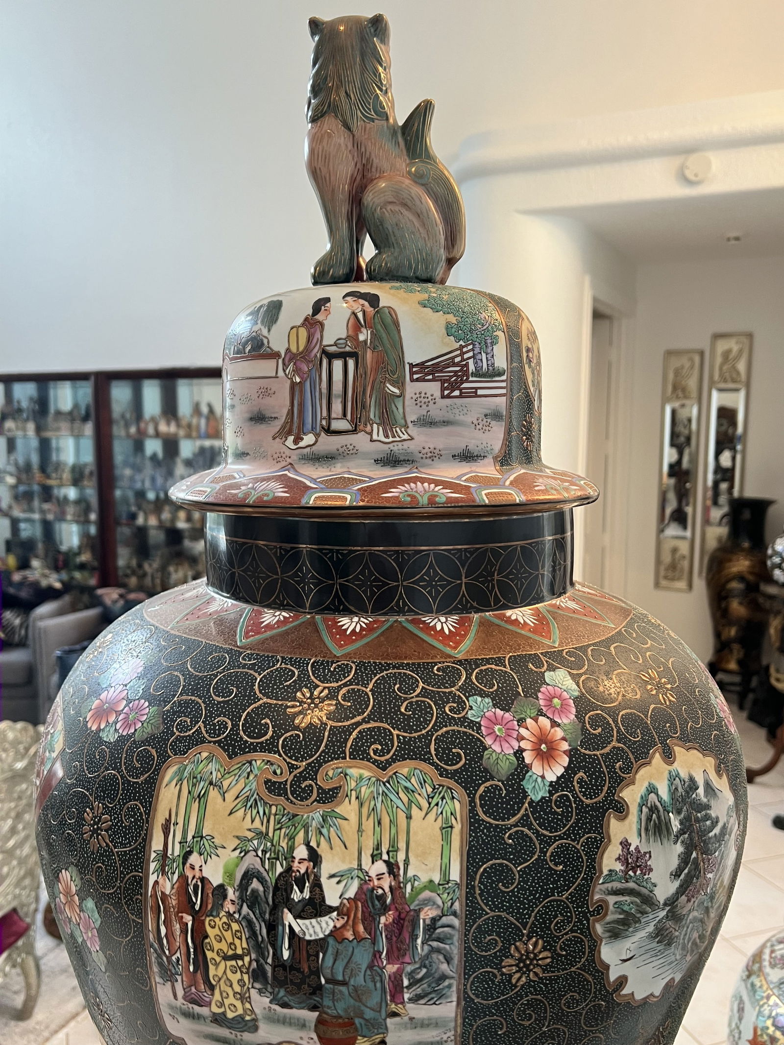 Large Chinese Temple Jar - 7