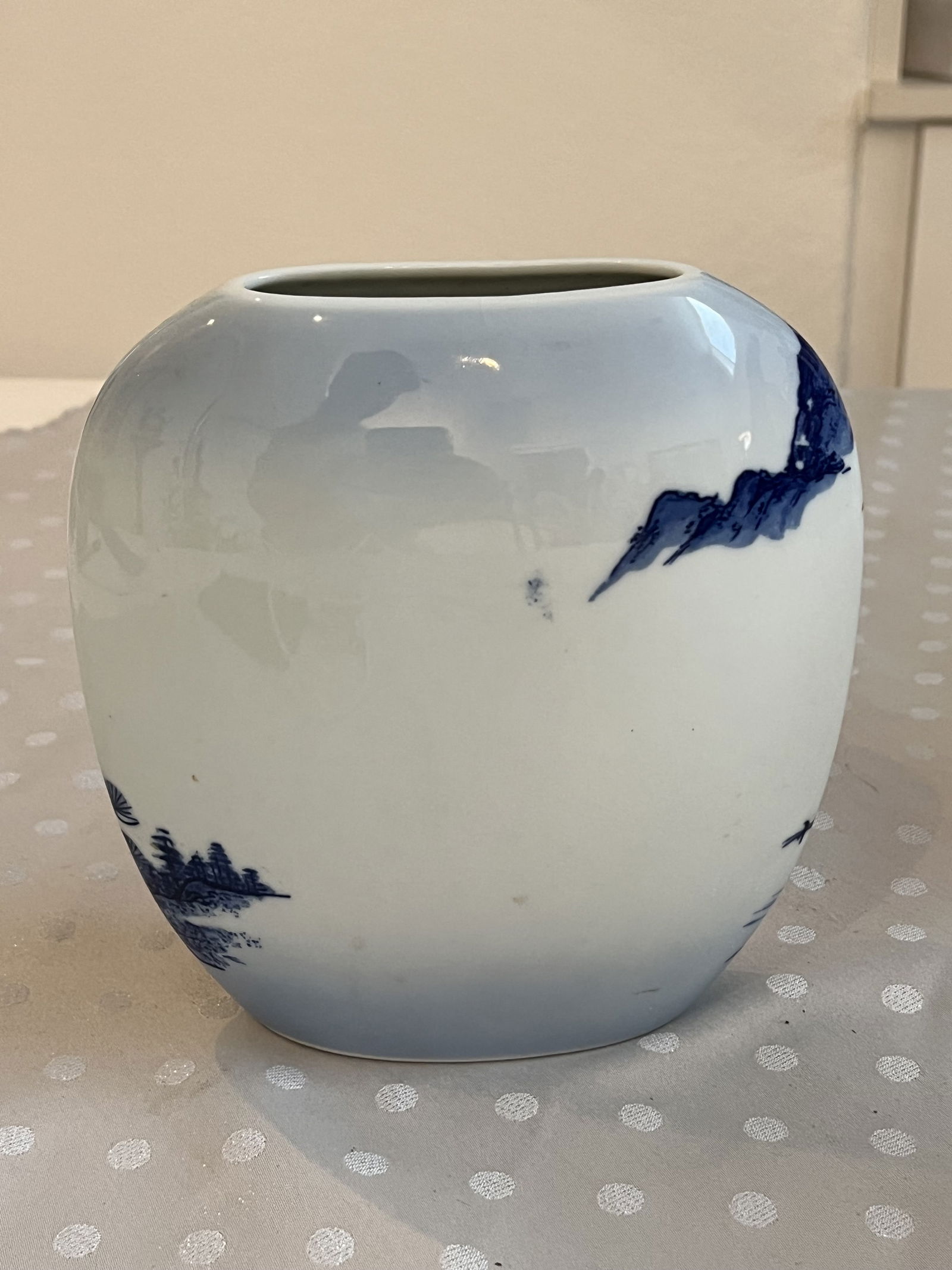 Japanese Blue and White Vase - 2