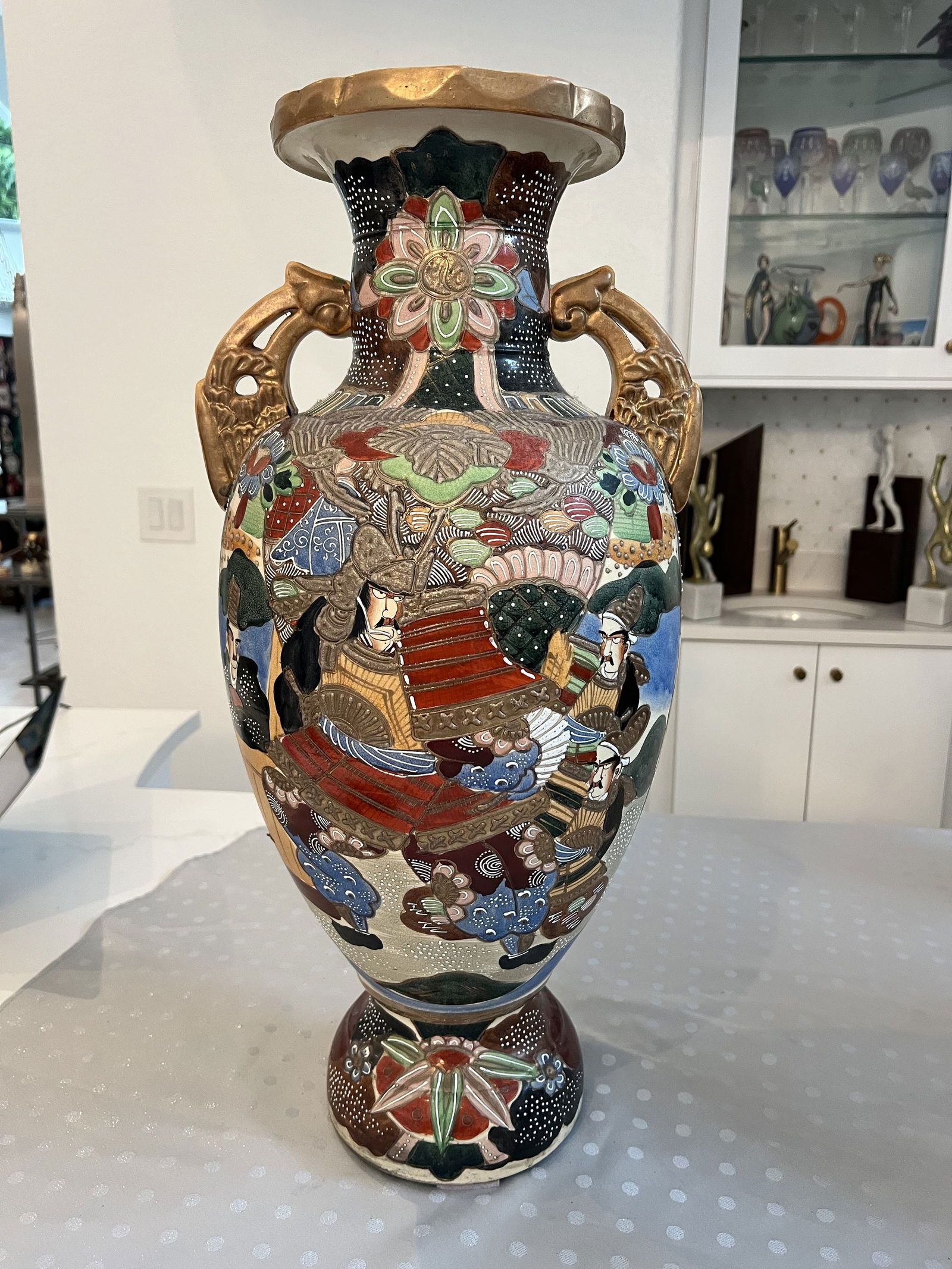 Vintage Japanese Satsuma Vase - 5