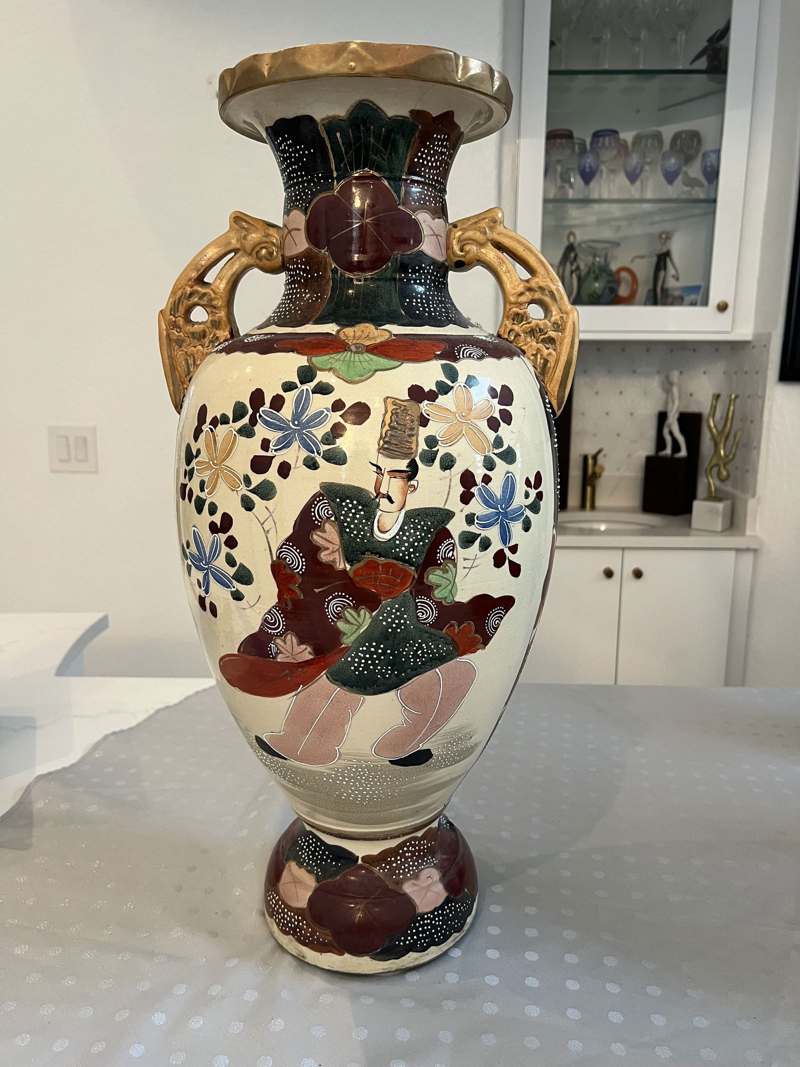 Vintage Japanese Satsuma Vase - 6