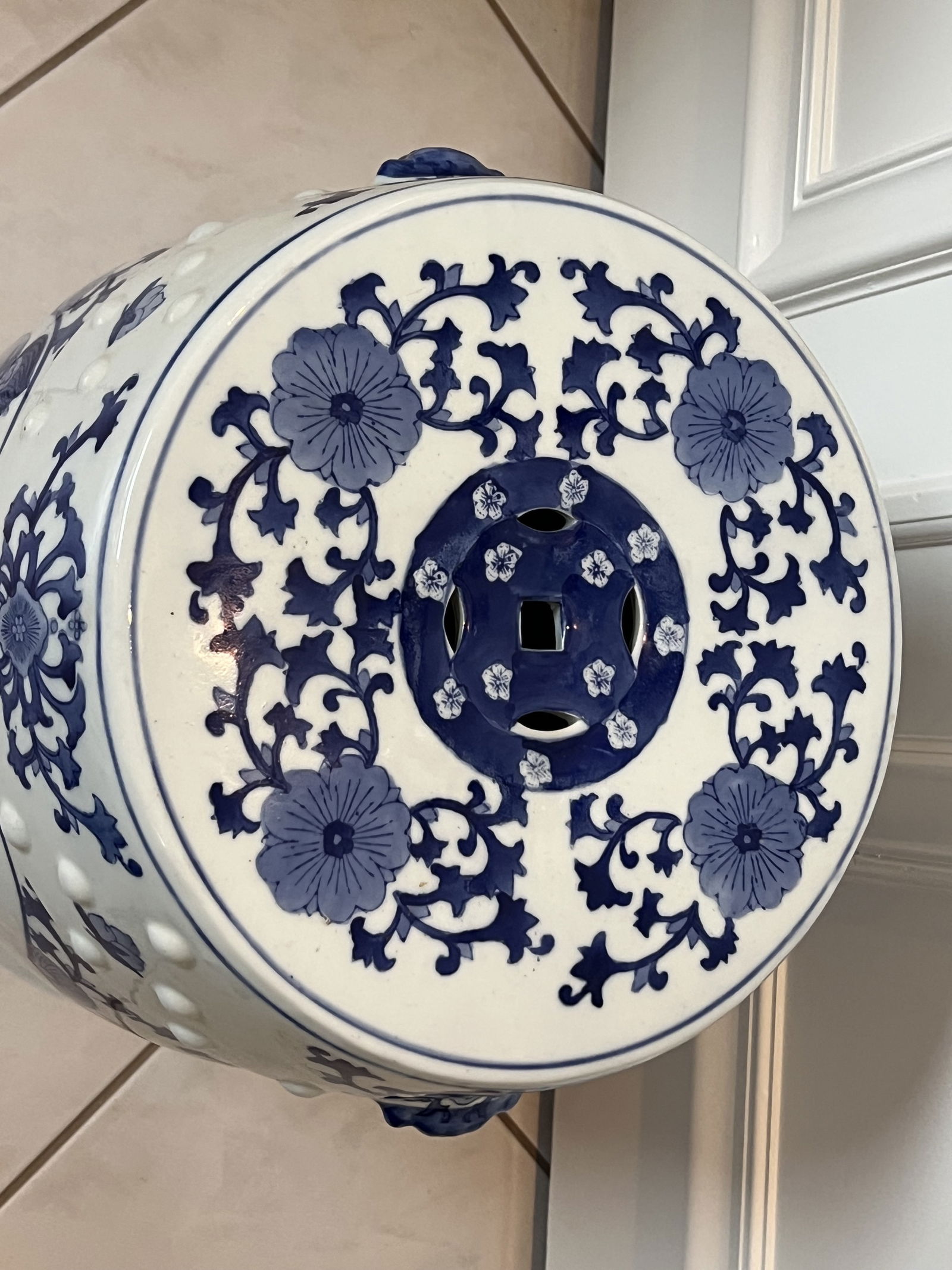 Blue and White Porcelain Garden Seat - 2