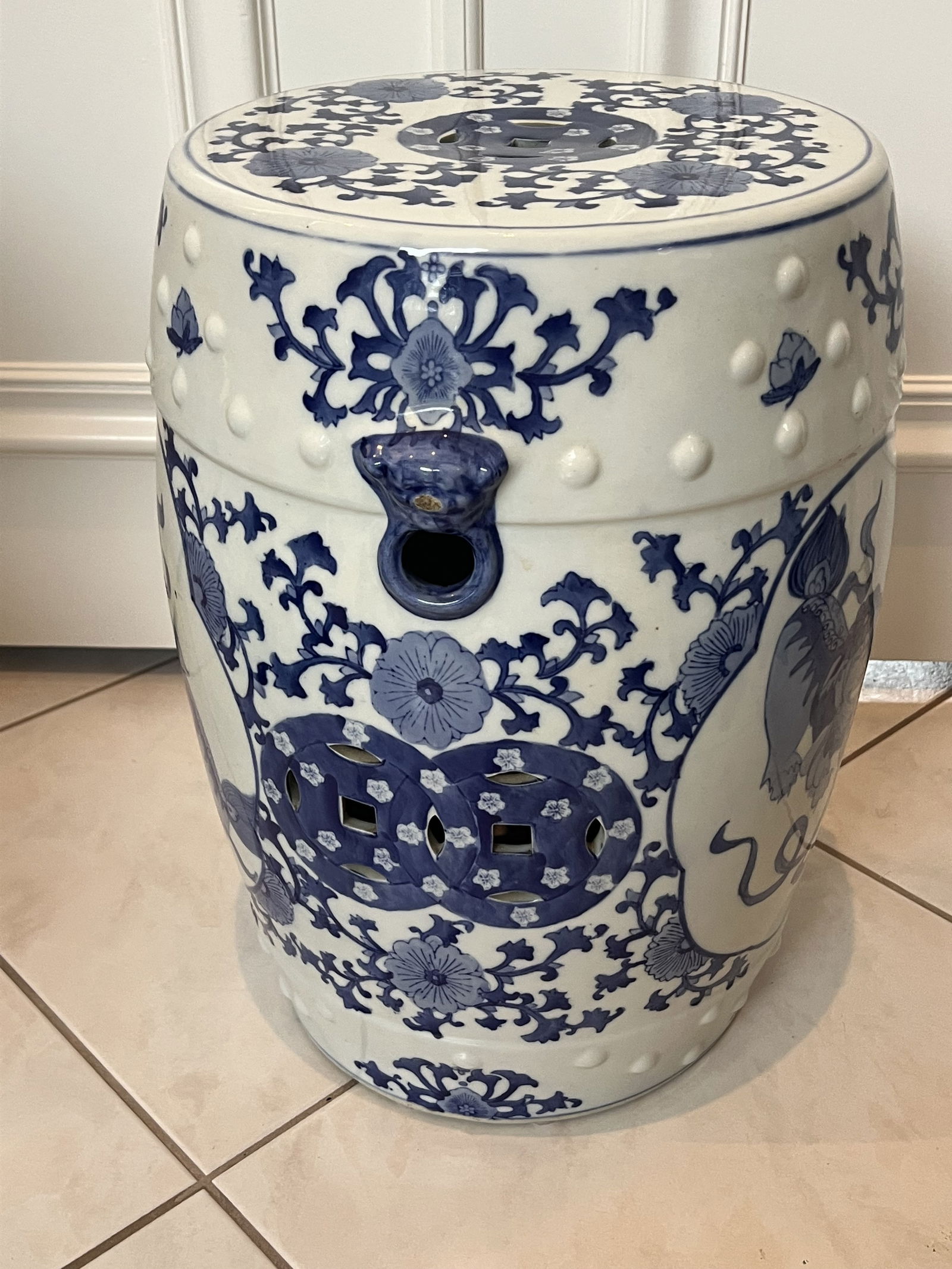 Blue and White Porcelain Garden Seat - 3