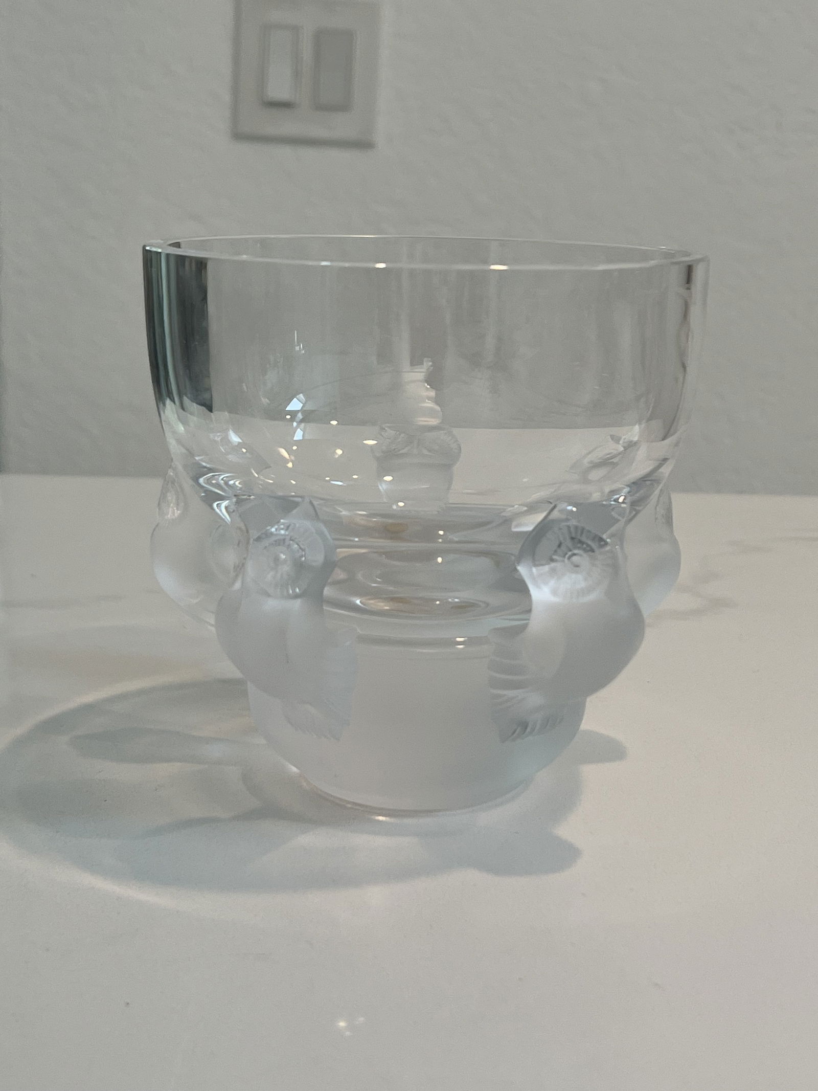 Lalique Crystal Owl Bowl - 3