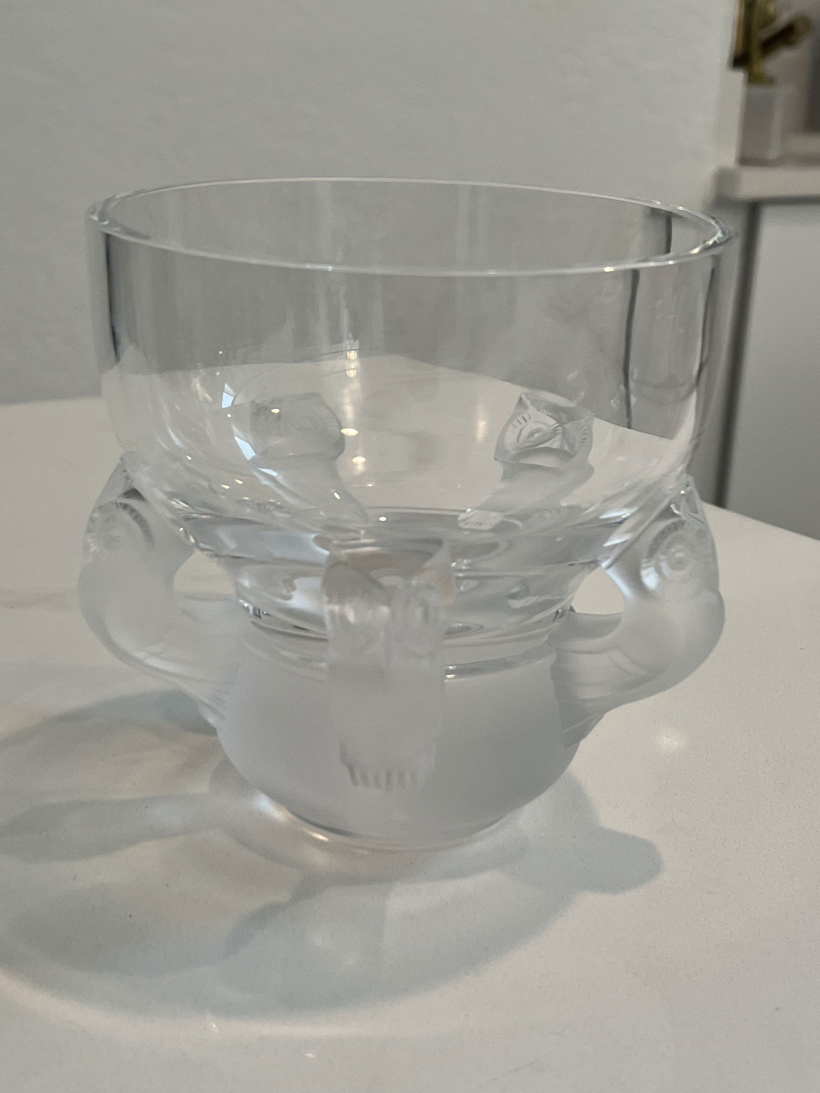 Lalique Crystal Owl Bowl - 4