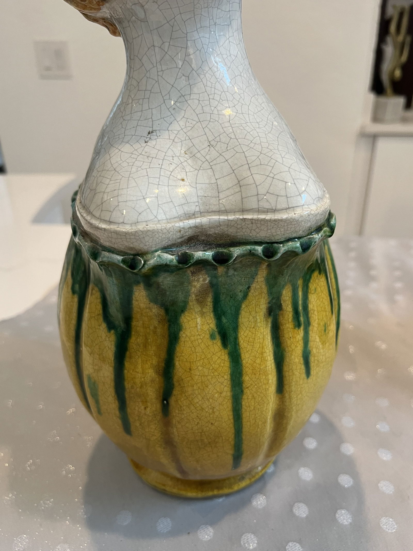 Italian Majolica Lady Jug or Decanter - 3