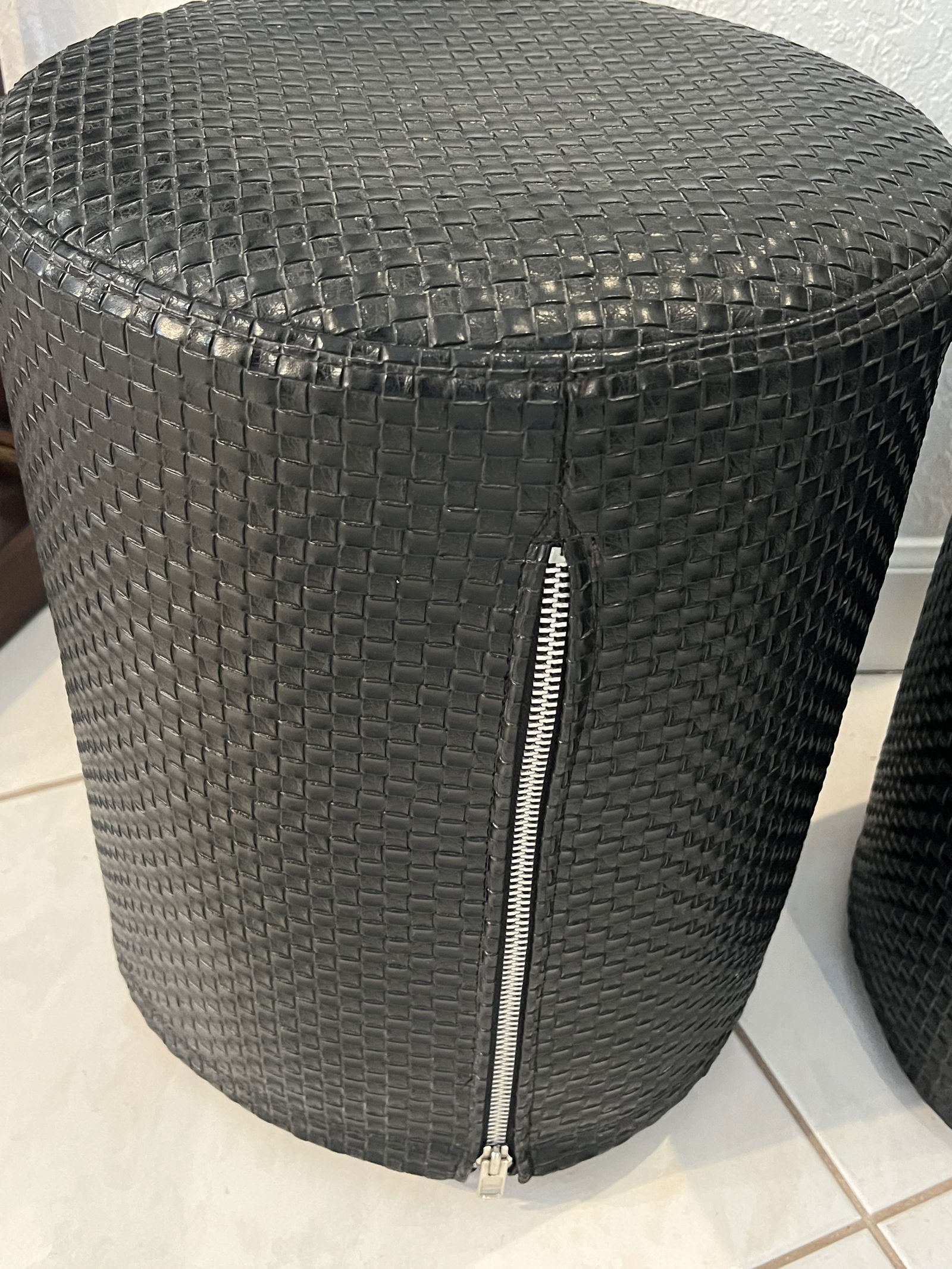Pair of House of Mai Black Woven Stools - 4