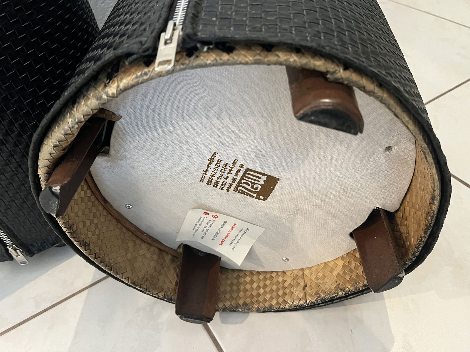 Pair of House of Mai Black Woven Stools - 6