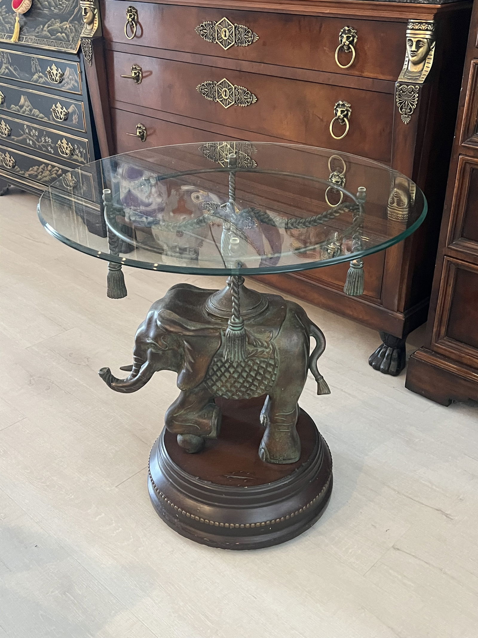 Maitland Smith Bronze Elephant Table (1 of 7)
