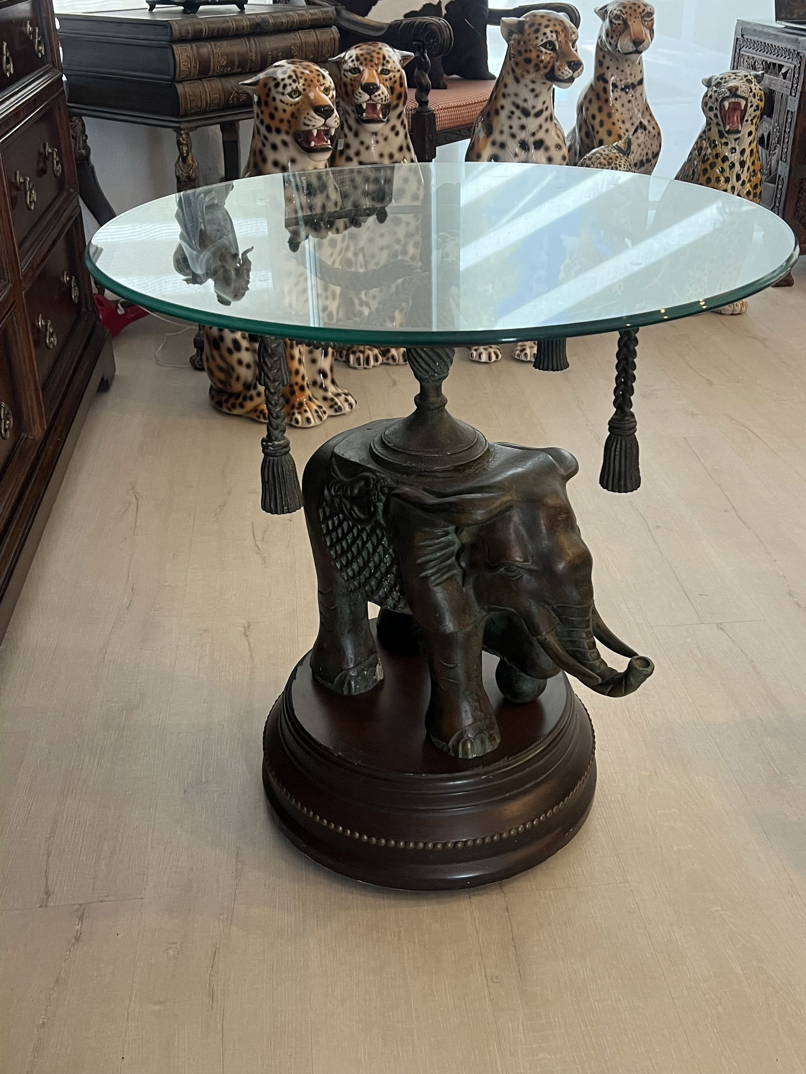 Maitland Smith Bronze Elephant Table - 5