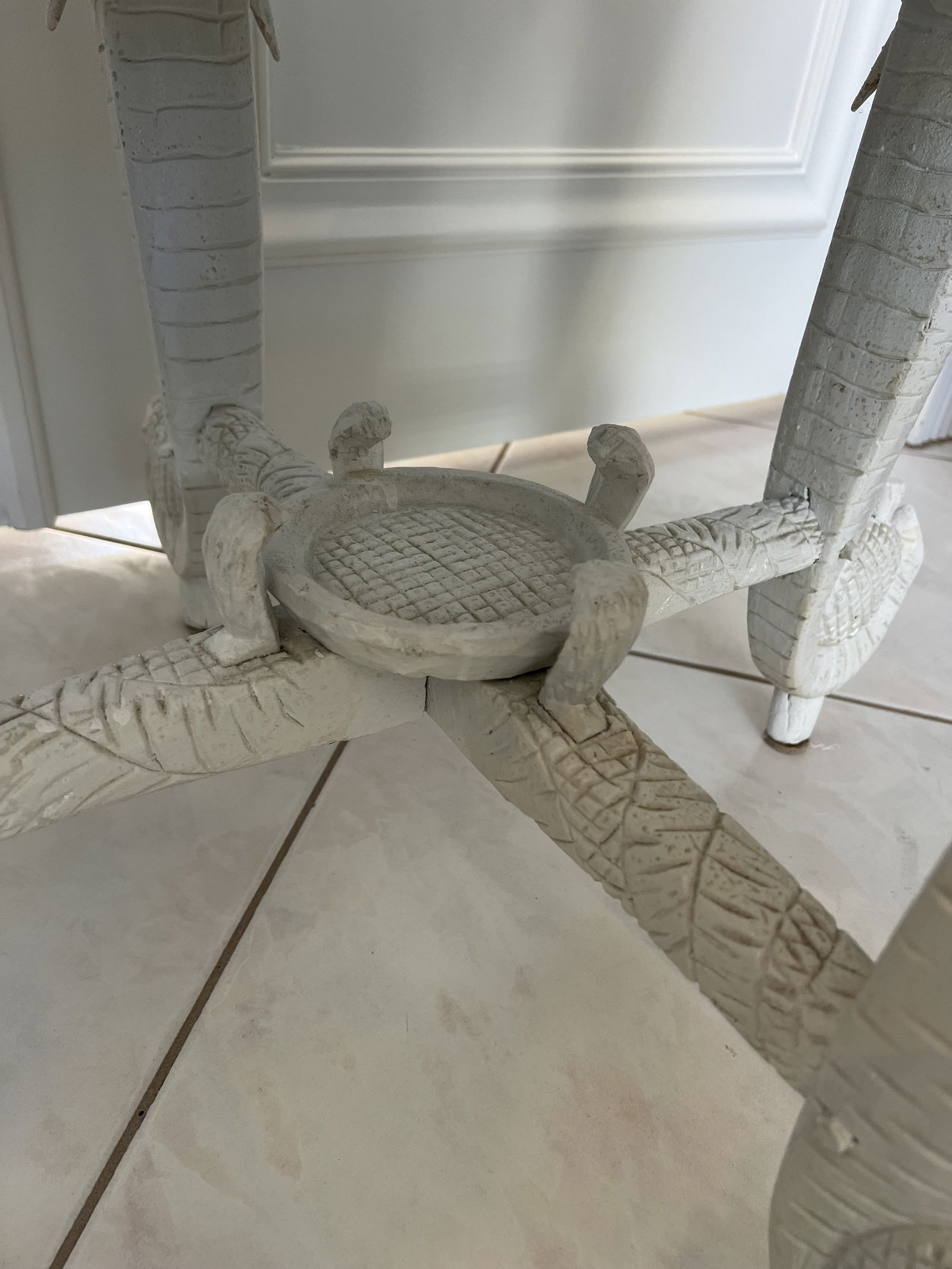 Indo Persian Carved Wood Elephant Table - 4