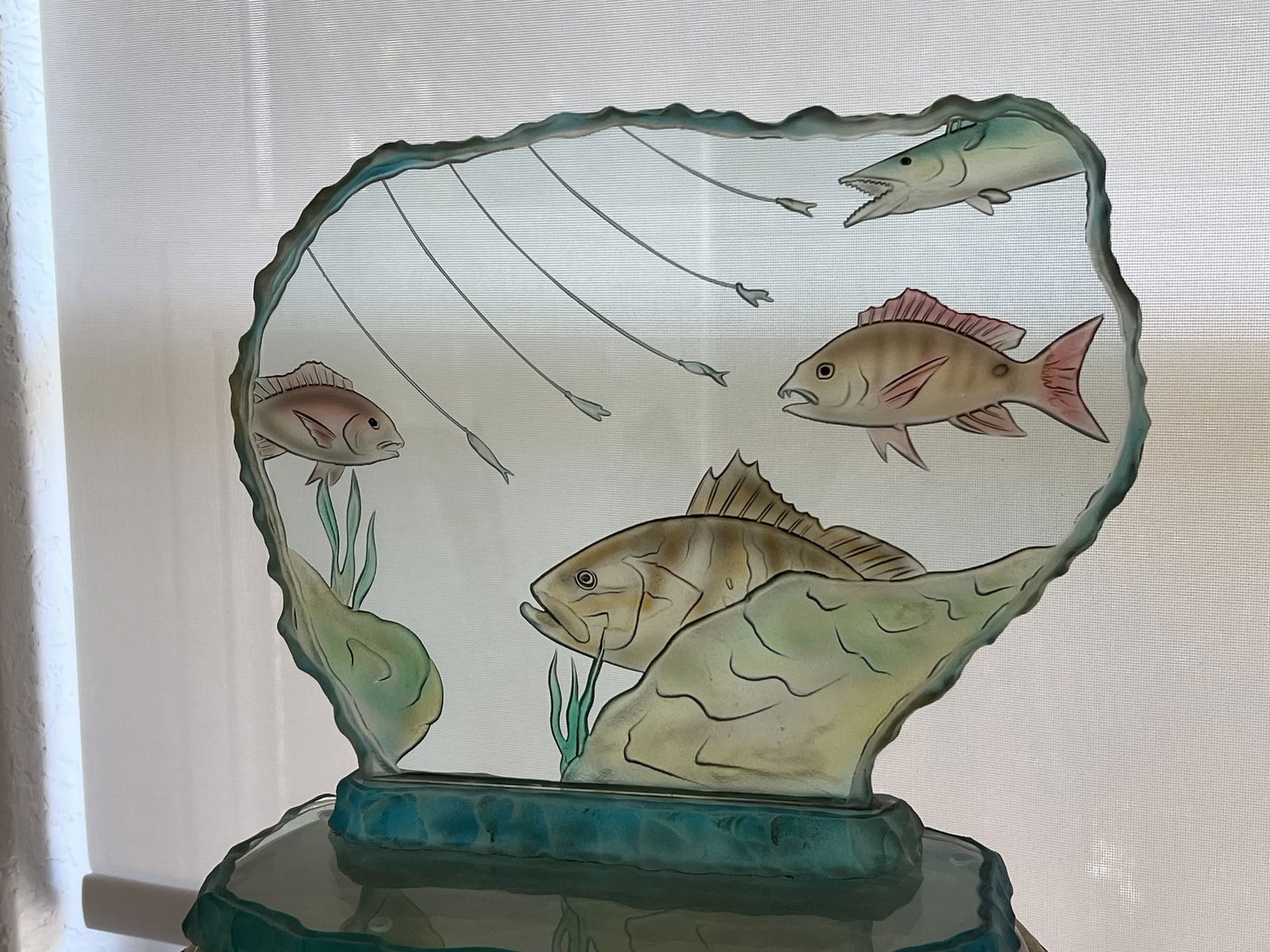 Vintage Glass Fish Sculpture - 3