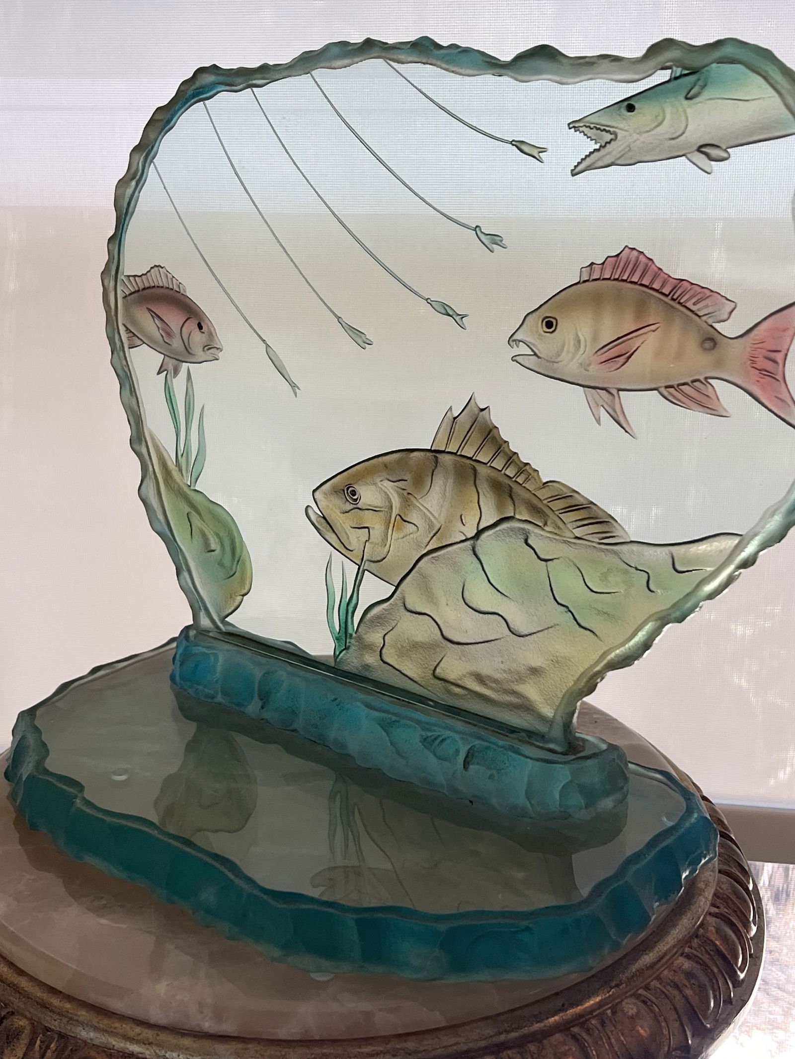 Vintage Glass Fish Sculpture - 4