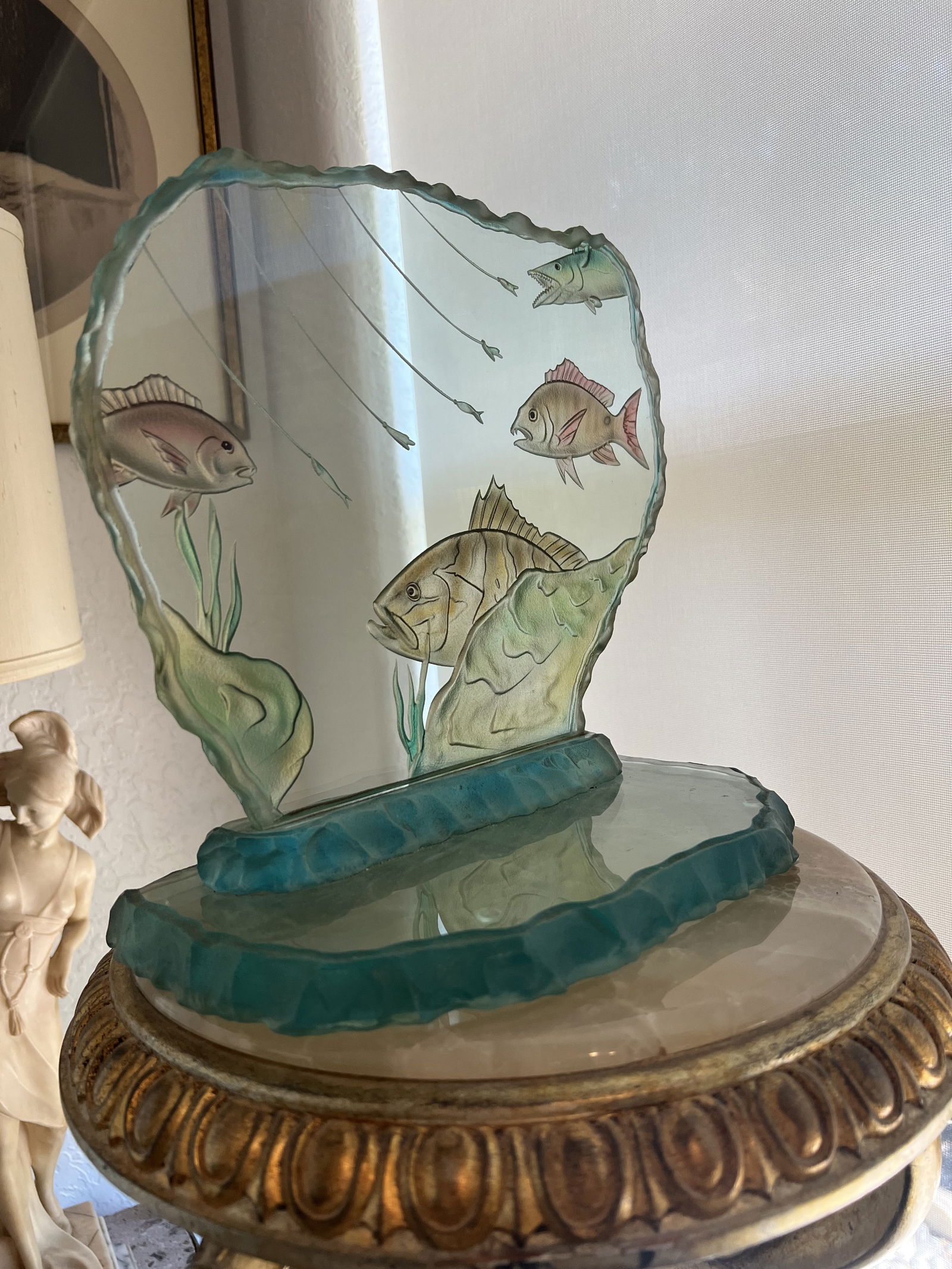 Vintage Glass Fish Sculpture - 8