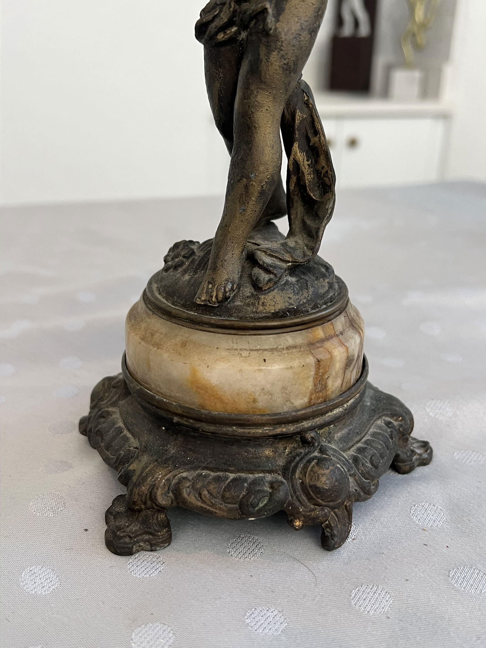 Pair of Antique Figural Candleabra - 5