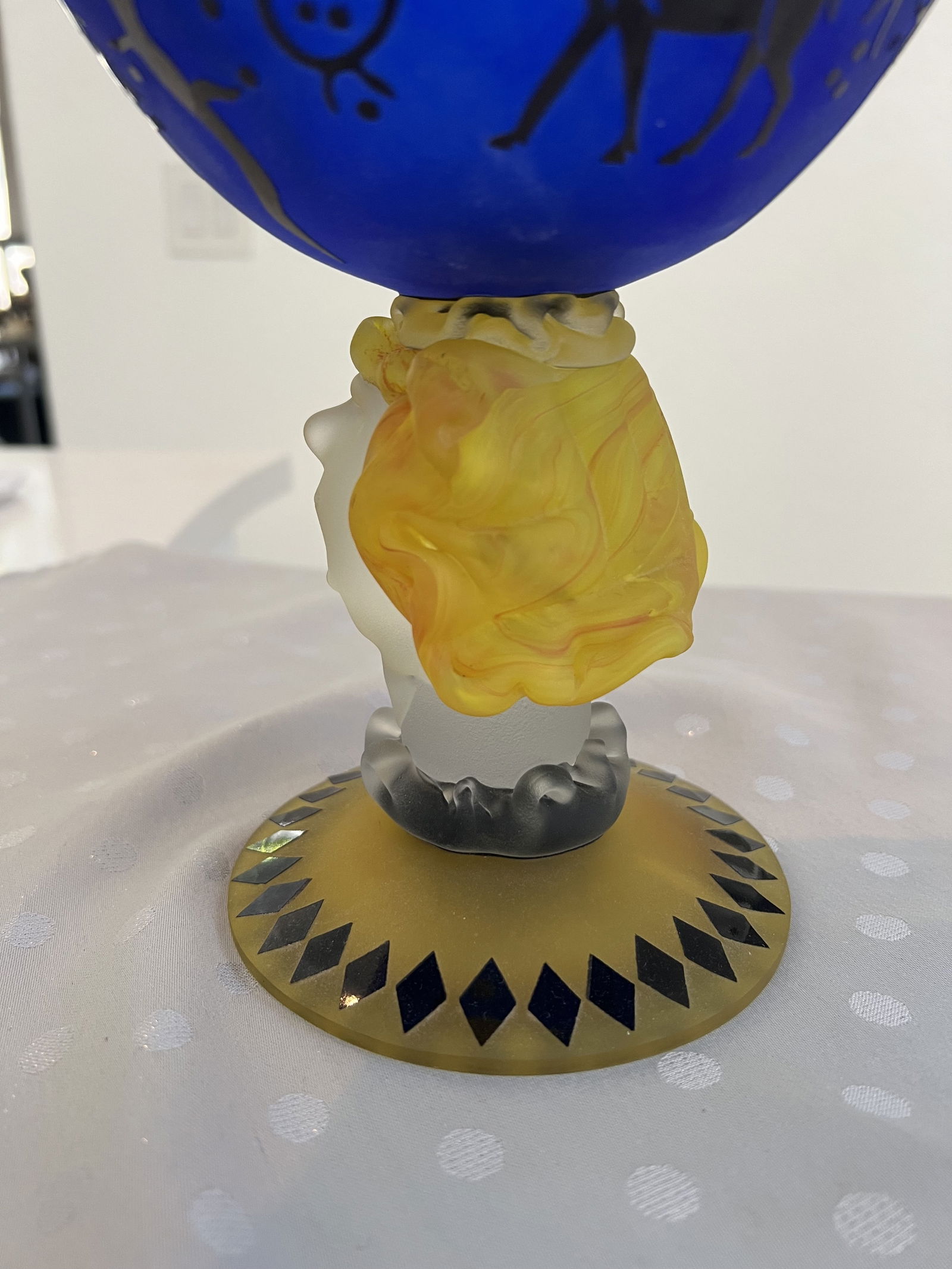 Blown Glass Figural Taza or Fruit Bowl - 3