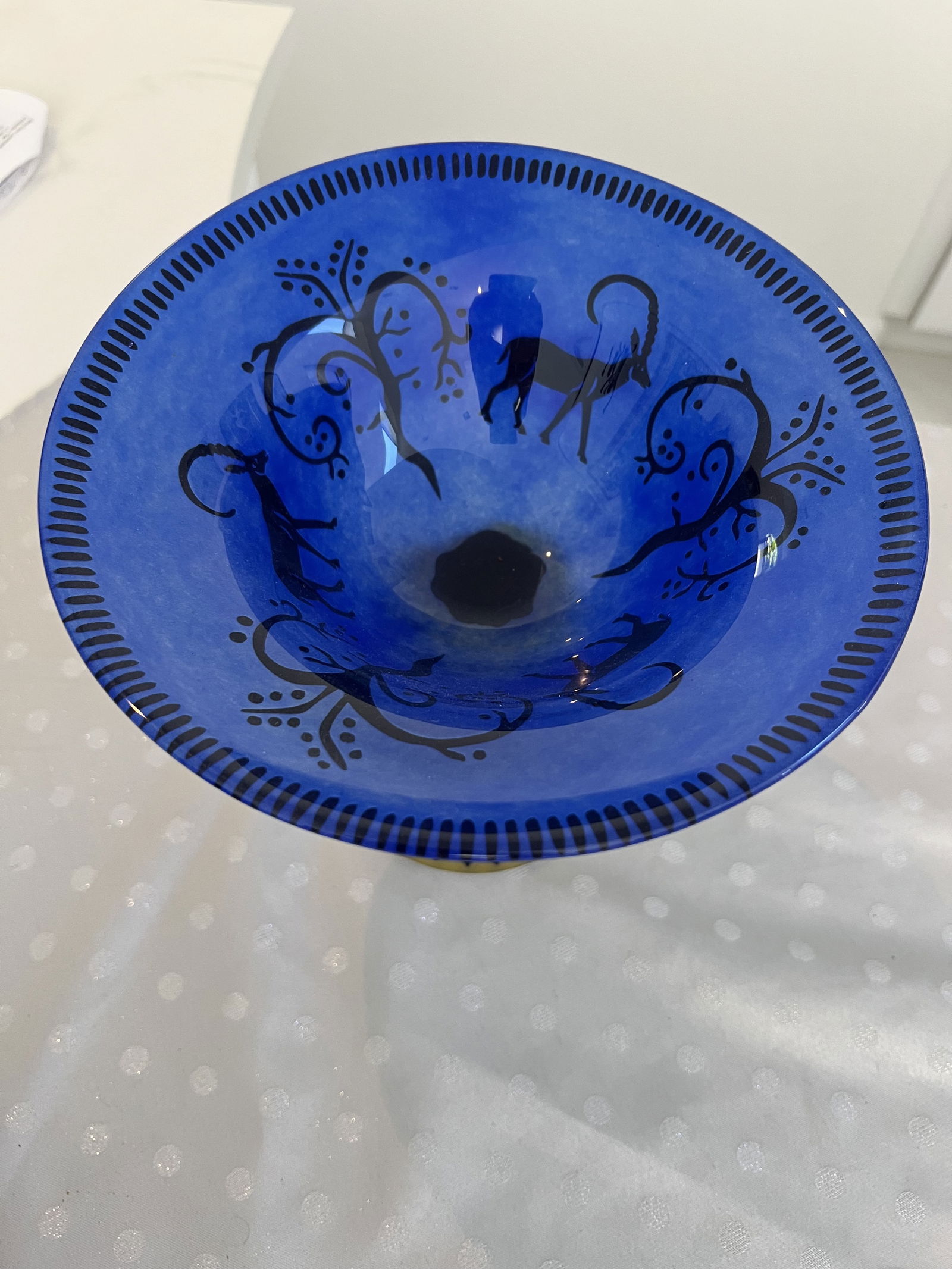 Blown Glass Figural Taza or Fruit Bowl - 5