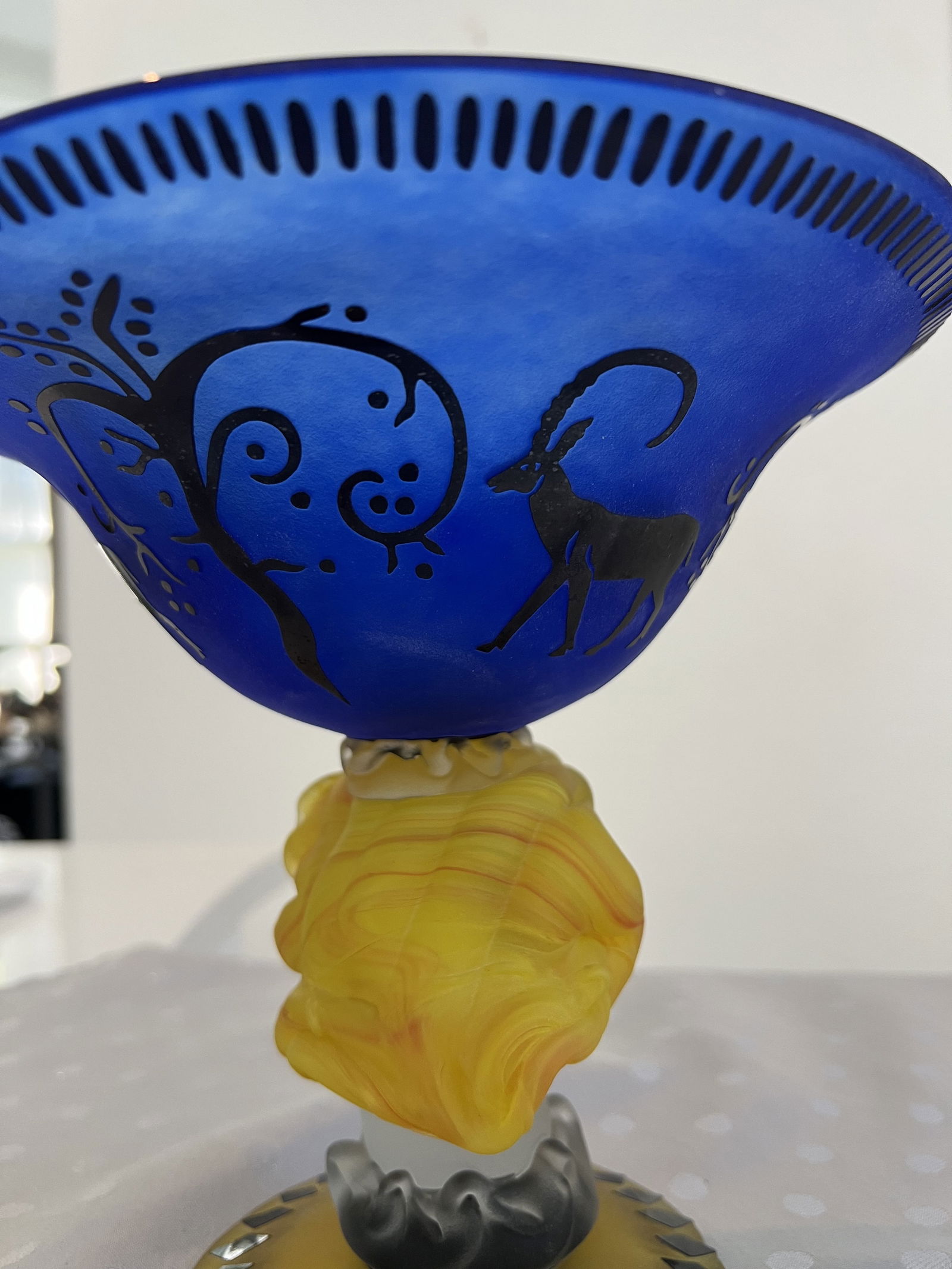 Blown Glass Figural Taza or Fruit Bowl - 6
