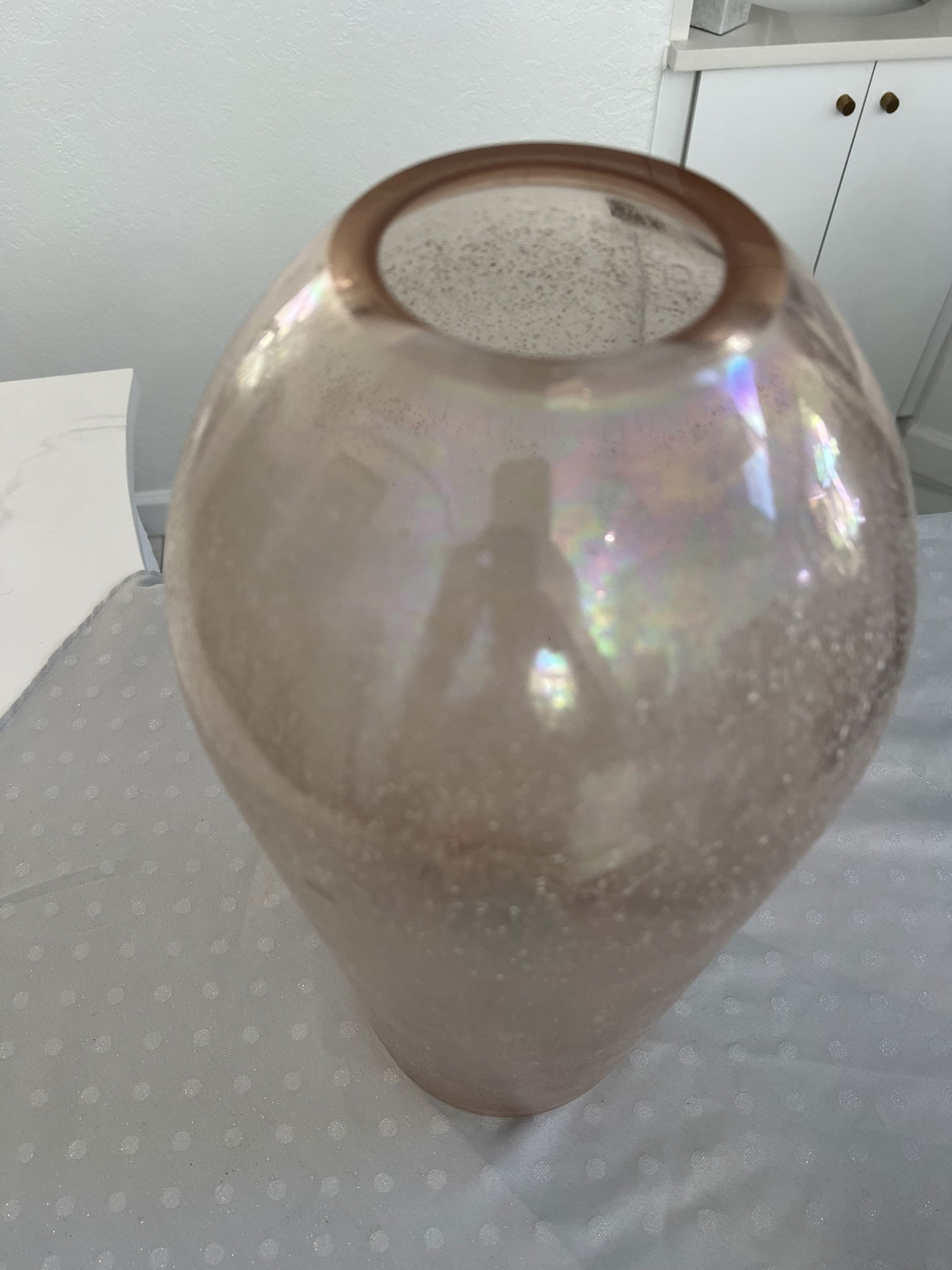 Large Italian Pink Art Glass vase - 3