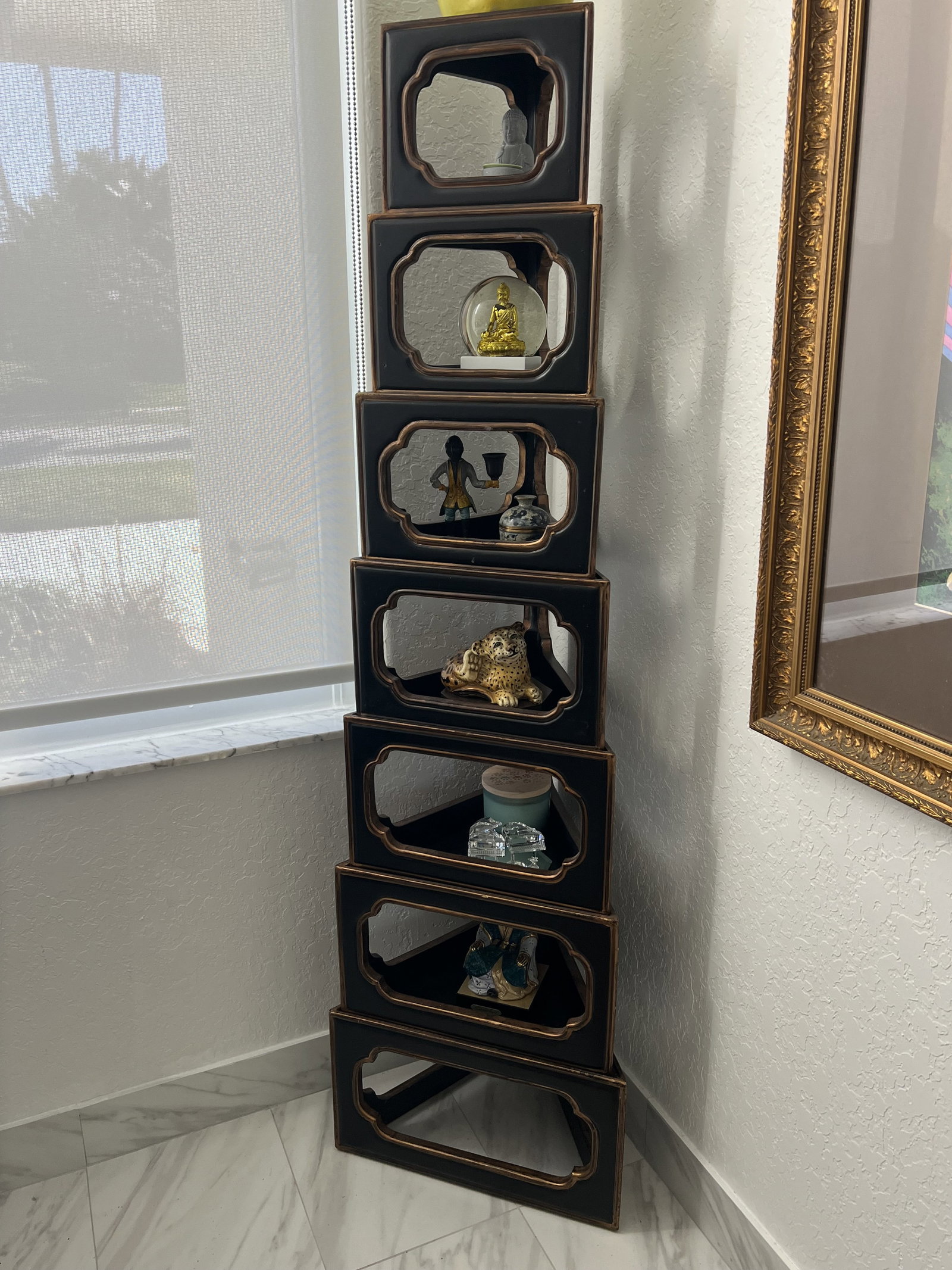 Interlude Home Inc Chinoserie Lacquer Stand (1 of 8)