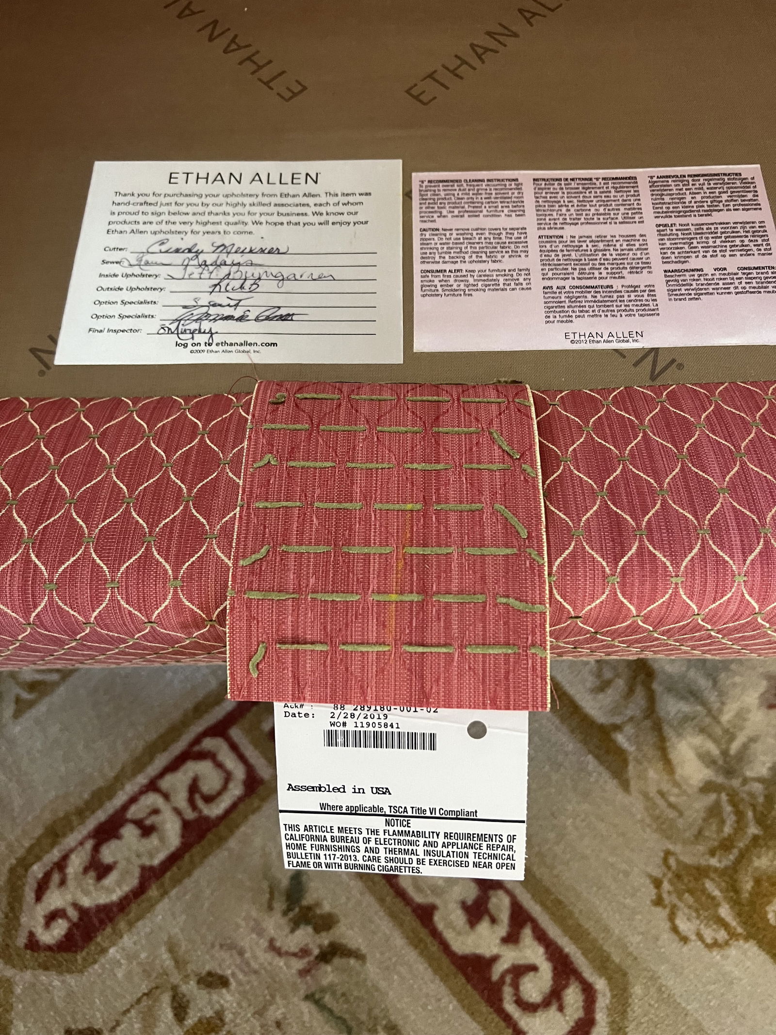 Pair of Ethan Allen Wingback Armchairs - 10