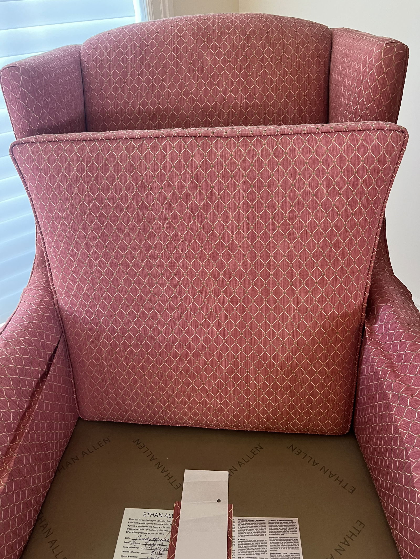 Pair of Ethan Allen Wingback Armchairs - 11