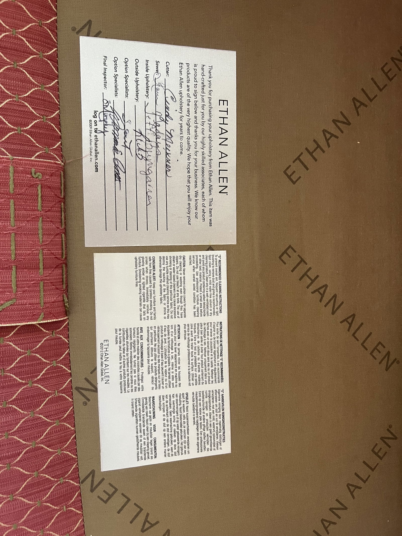 Pair of Ethan Allen Wingback Armchairs - 9