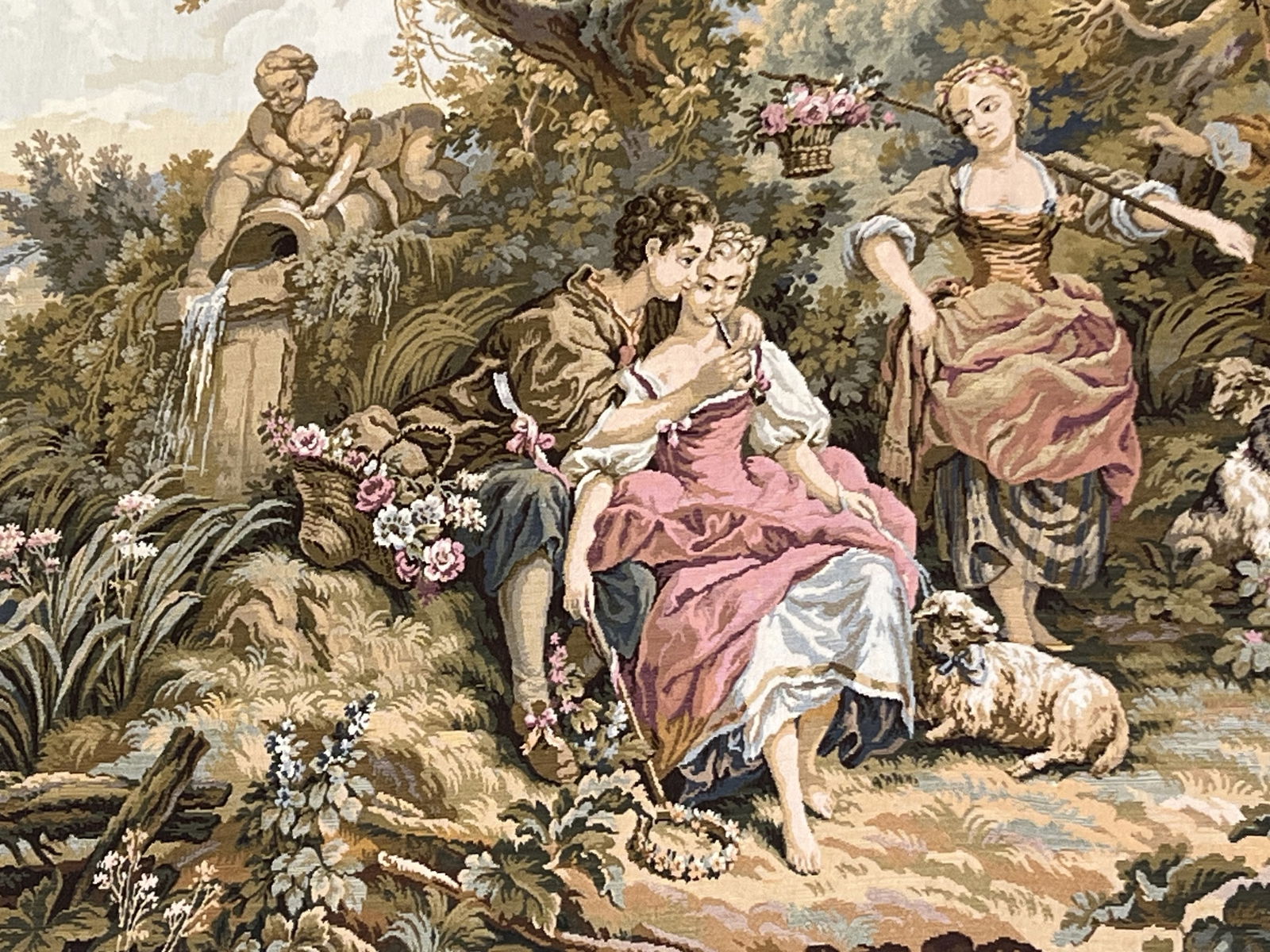 Very Large French Aubusson Style Jaquar Tapestry - 6