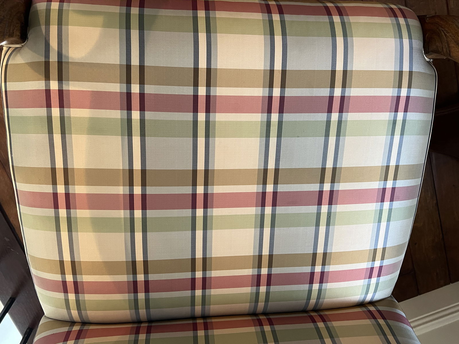 Pair of French Country Style Plaid Armchairs - 5