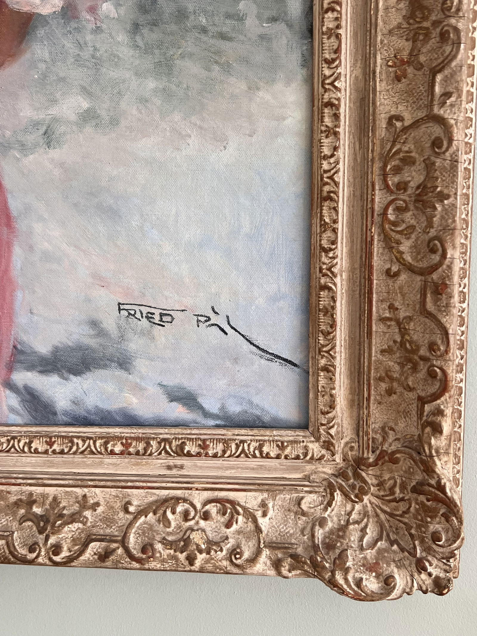 Pal Fried (1893-1976) "Lady" Painting - 2