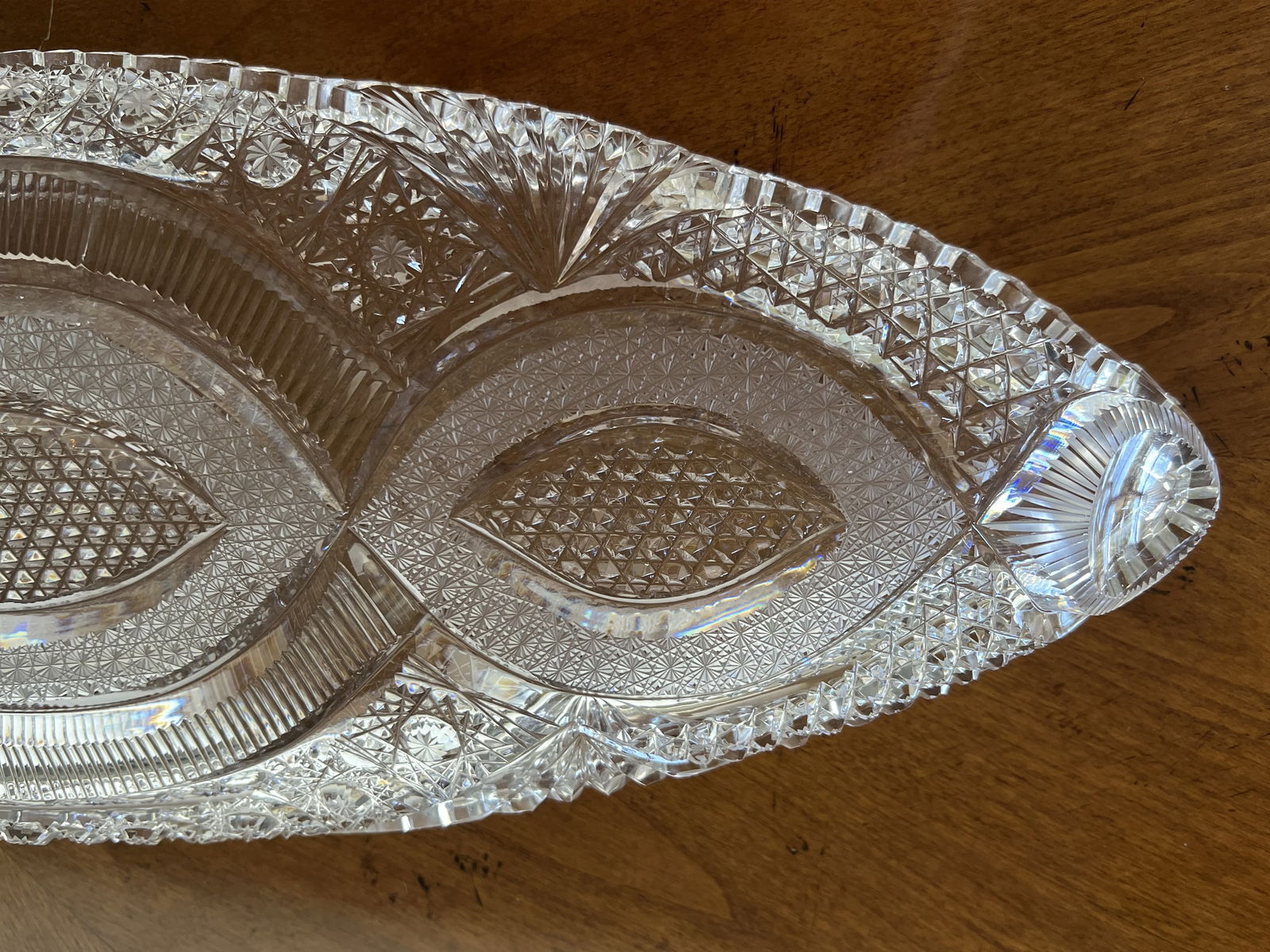 American Brilliant Cut Glass Platter - 10