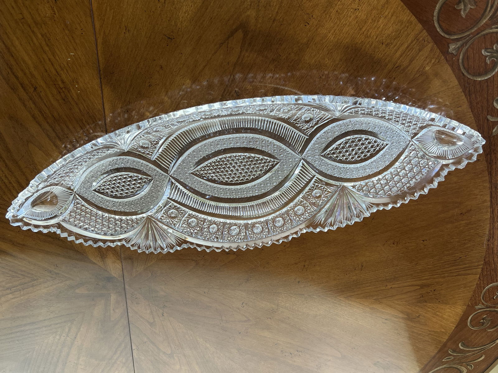 American Brilliant Cut Glass Platter (1 of 10)