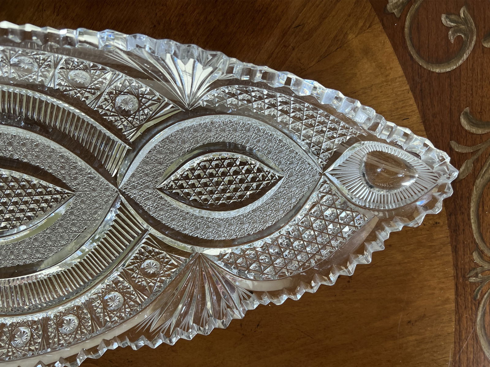 American Brilliant Cut Glass Platter - 2