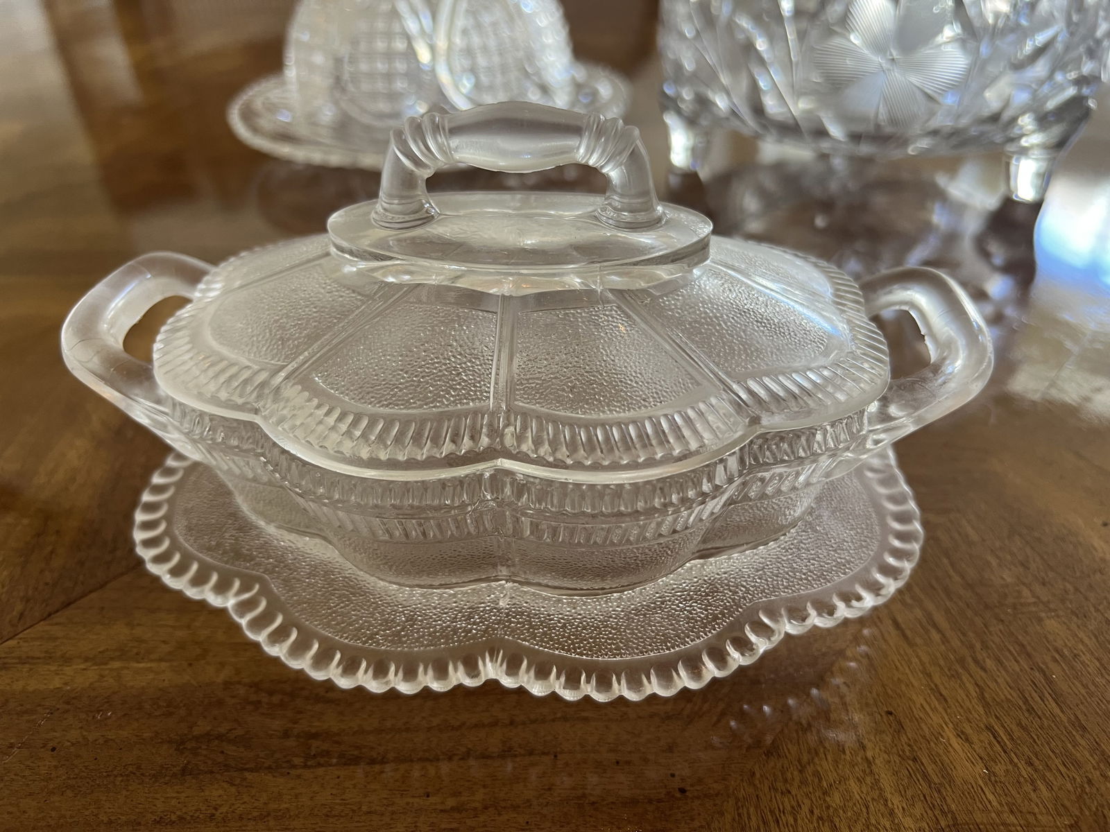 Grouping of Antique Cut and Pressed Glass and Crystal - 9