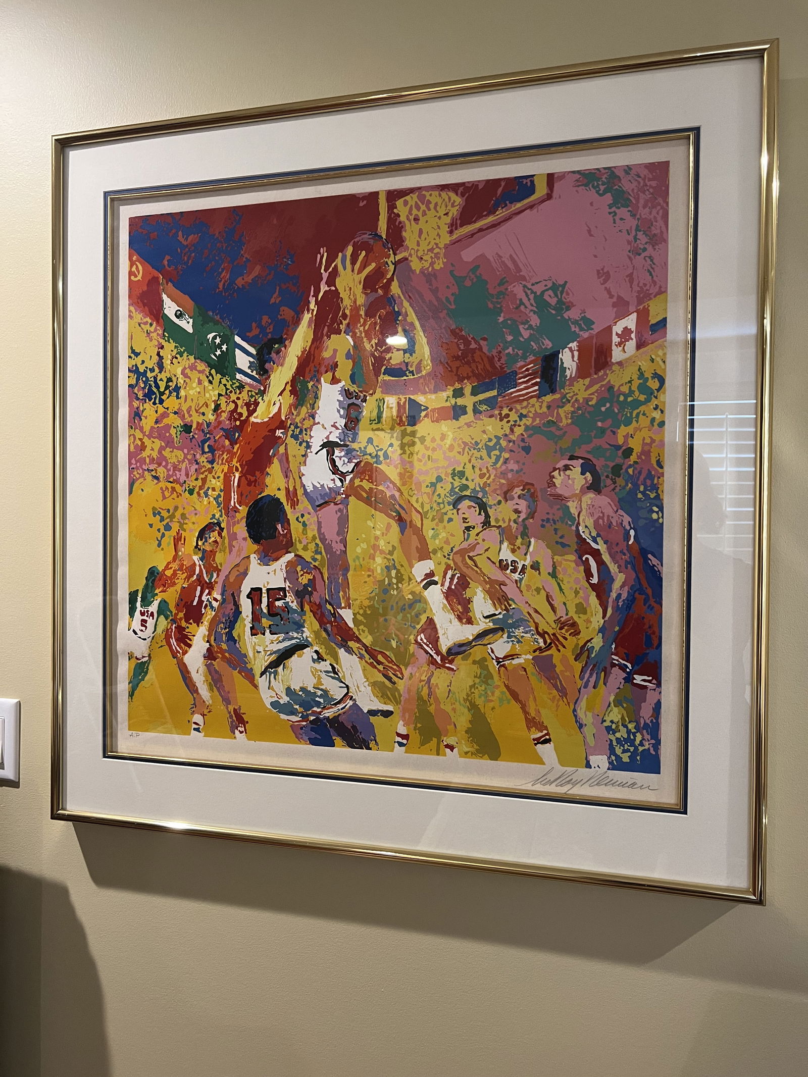 LeRoy Neiman Olympic Basketball Serigraph - 4