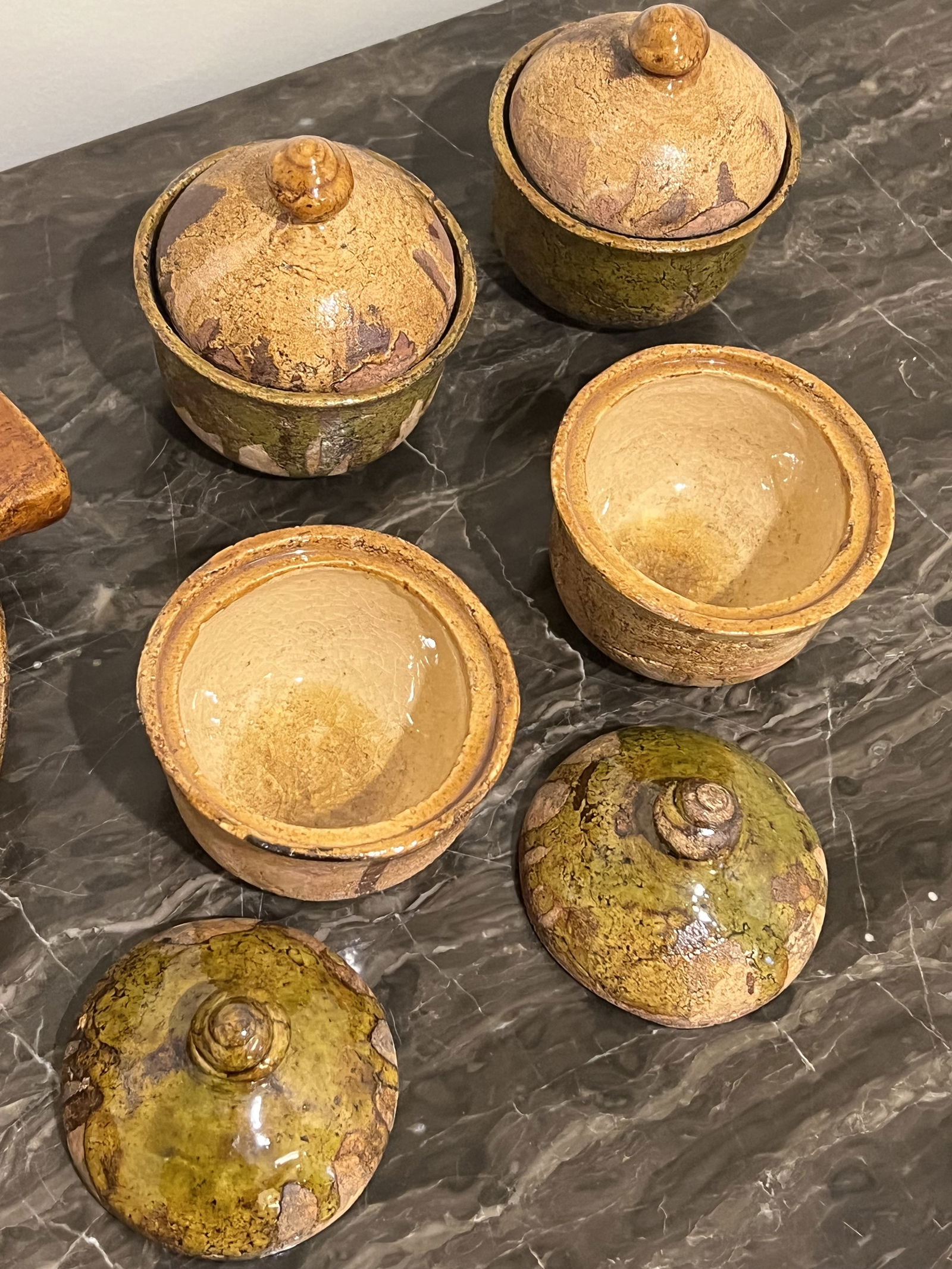 Awerican Studio Pottery Glazed Covered Dishes - 6