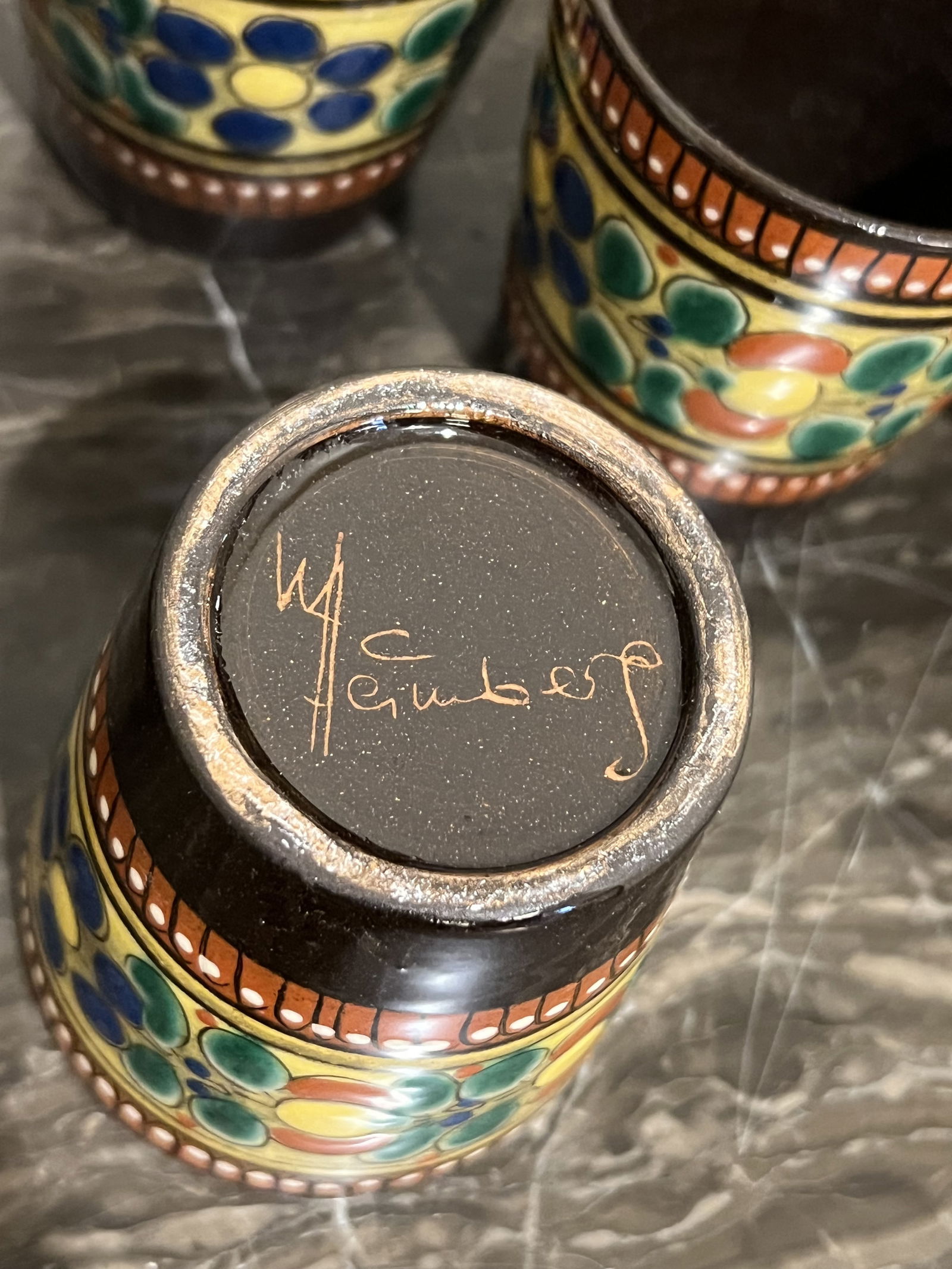 Swiss Folk Art Pottery Grouping - 6