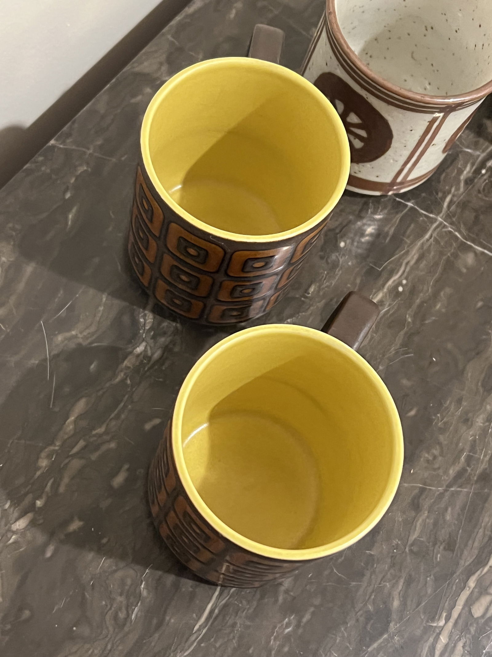 Vintage 1970's Pottery Coffee Mugs - 5