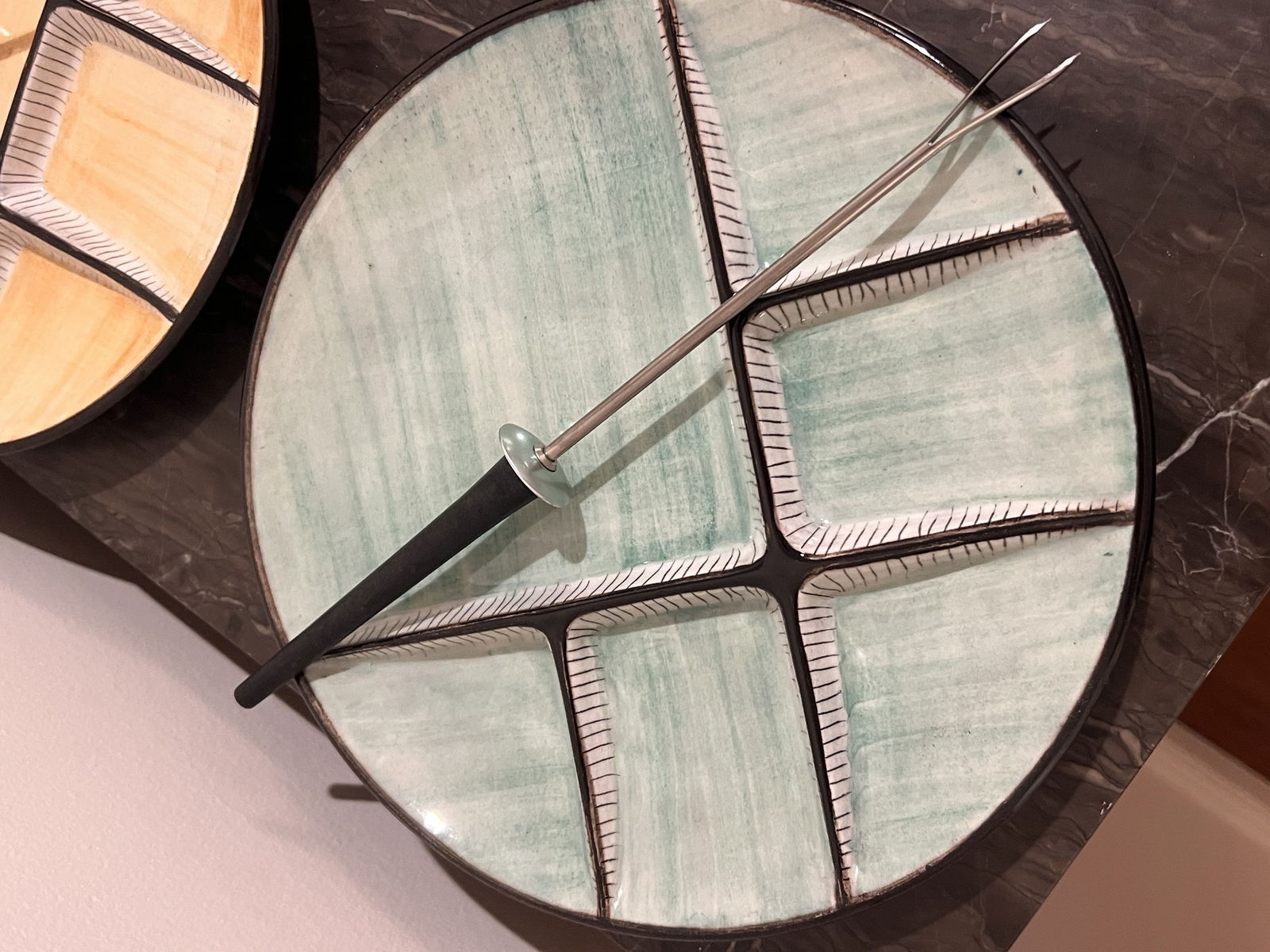 Burkart Handarbeit Swiss Fondue Plates & Forks - 3