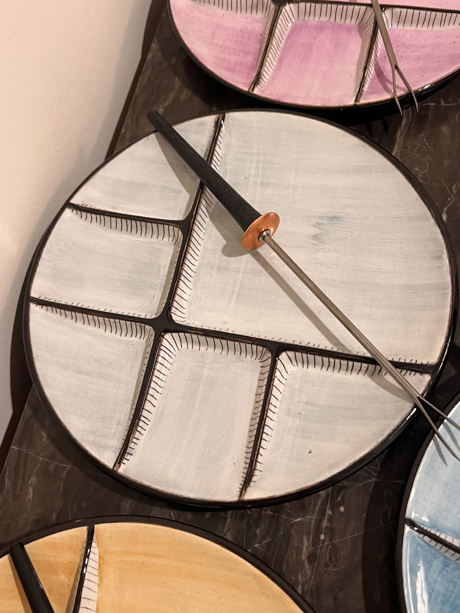 Burkart Handarbeit Swiss Fondue Plates & Forks - 6