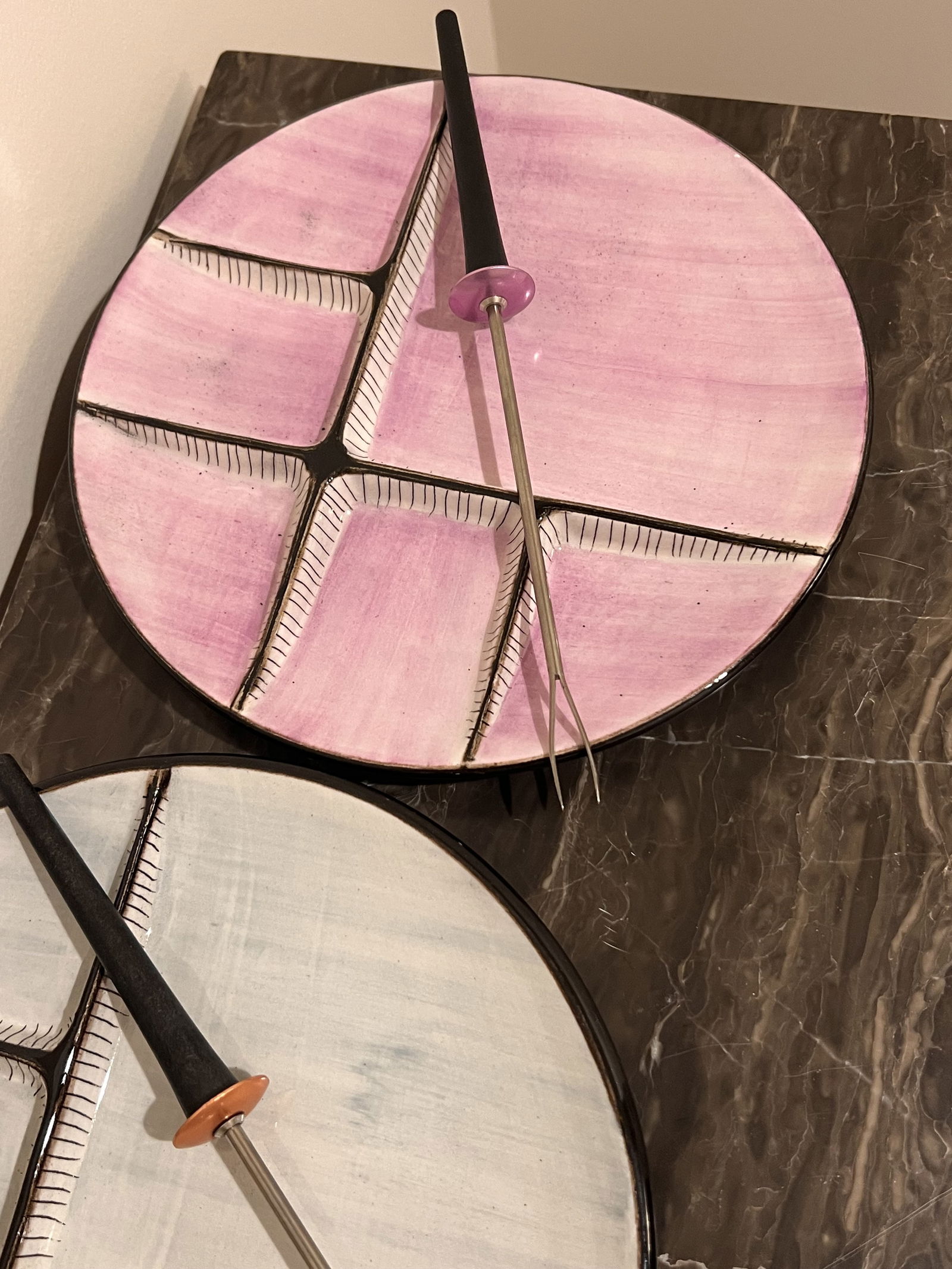 Burkart Handarbeit Swiss Fondue Plates & Forks - 7