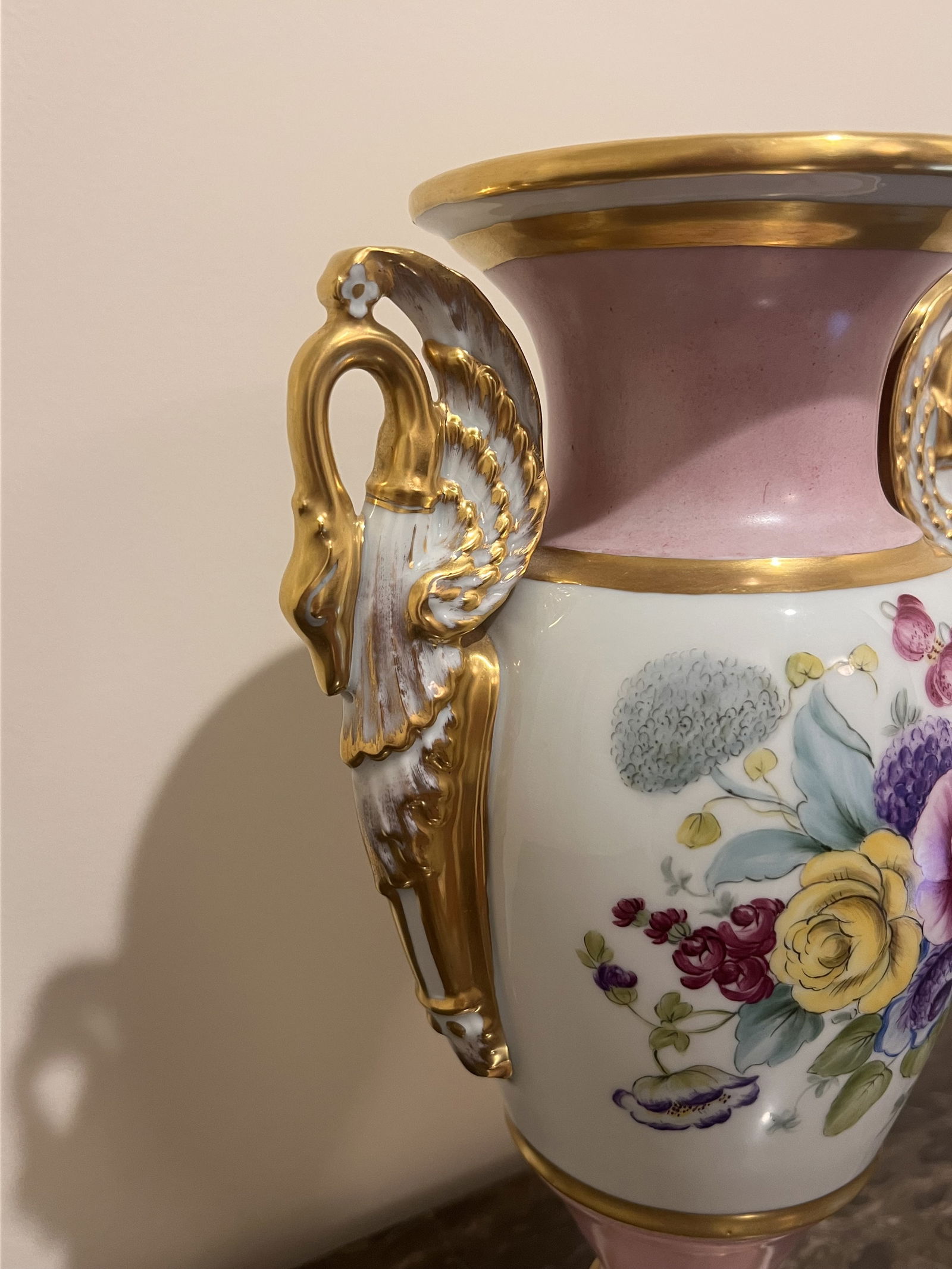 Antique French Limoges Porcelain Old Paris Vase - 2