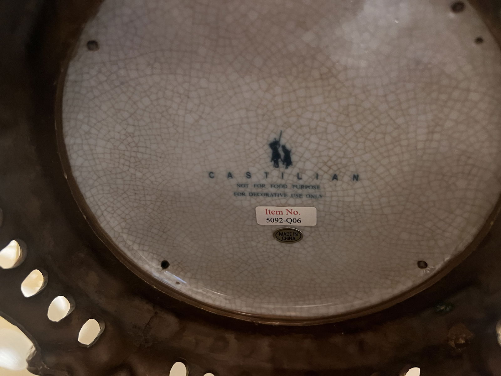 Large Blue and White Chinese Style Centerpiece Bowl with Orchids - 6