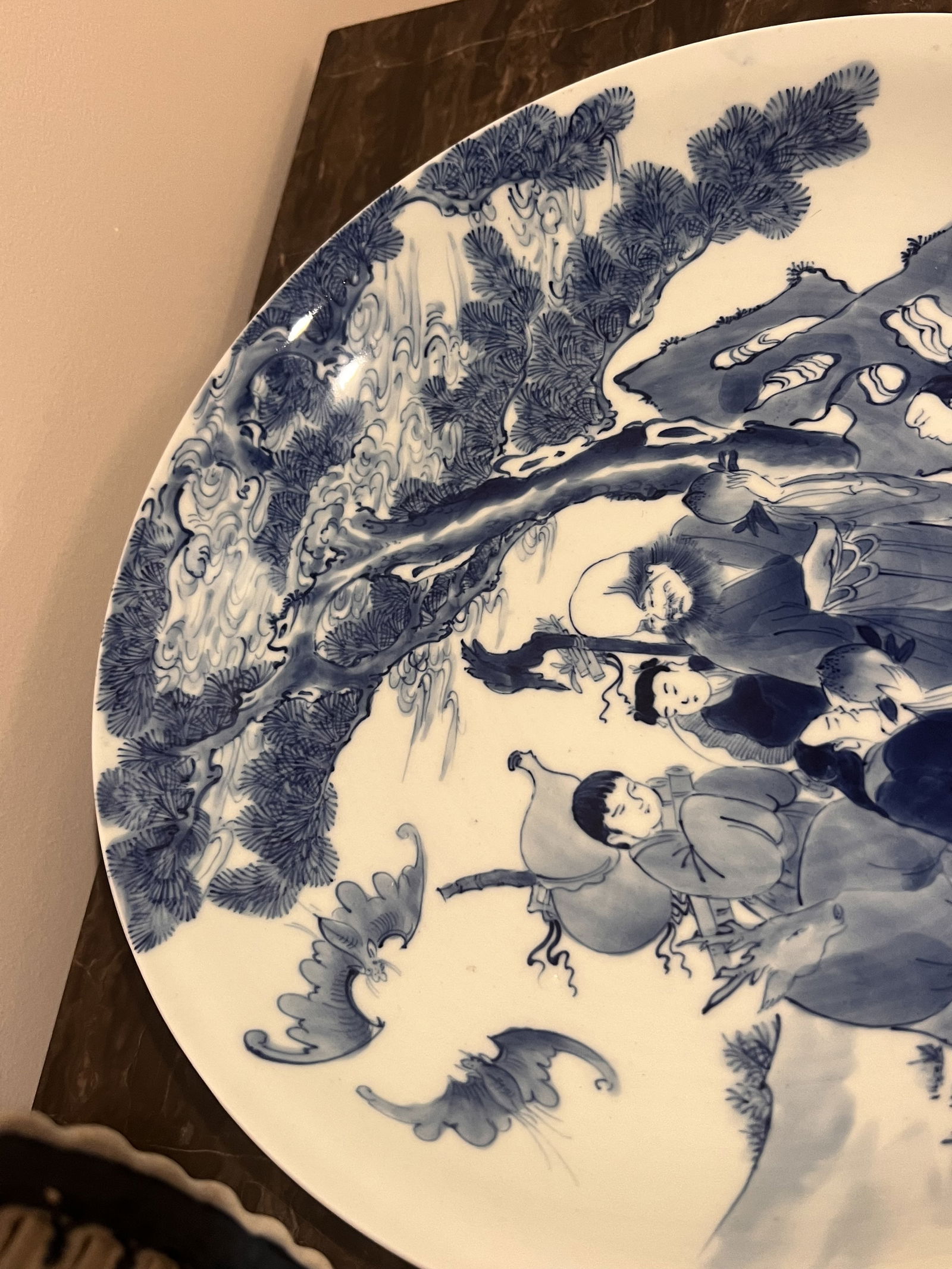 (2) Chinese Blue and White Porcelain Plates Chargers - 4