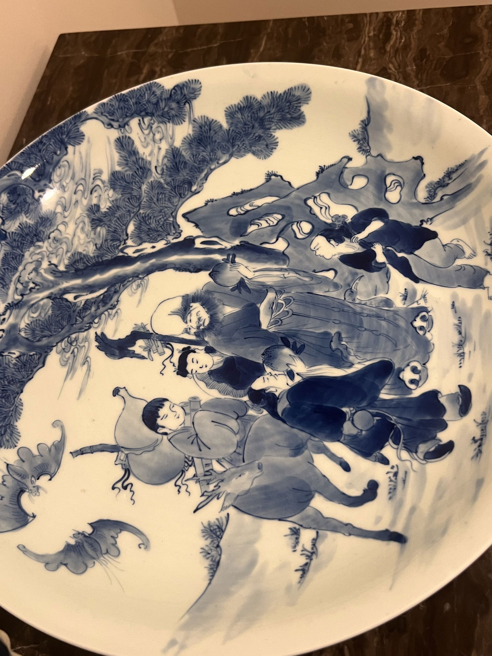 (2) Chinese Blue and White Porcelain Plates Chargers - 5