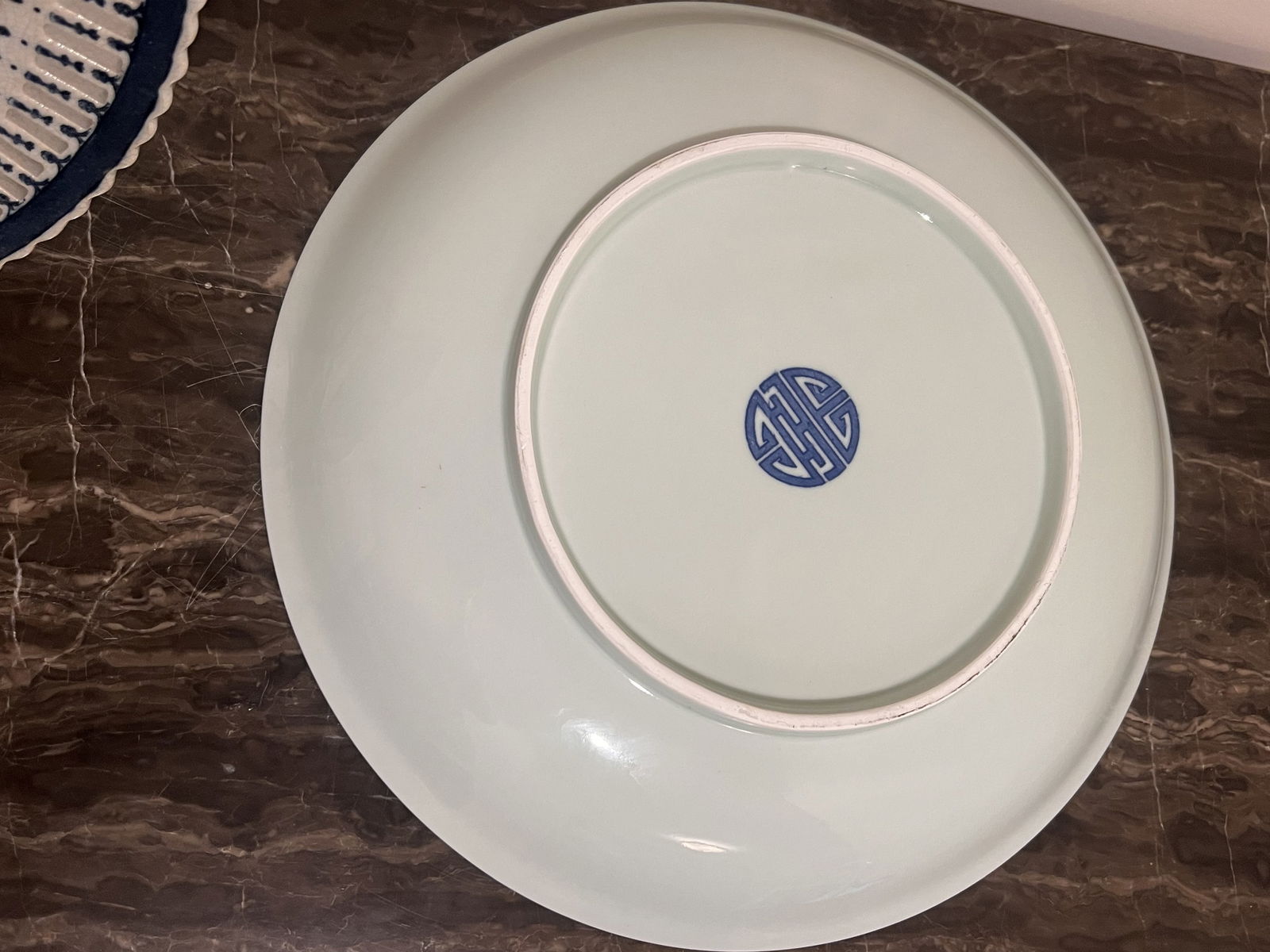 (2) Chinese Blue and White Porcelain Plates Chargers - 6