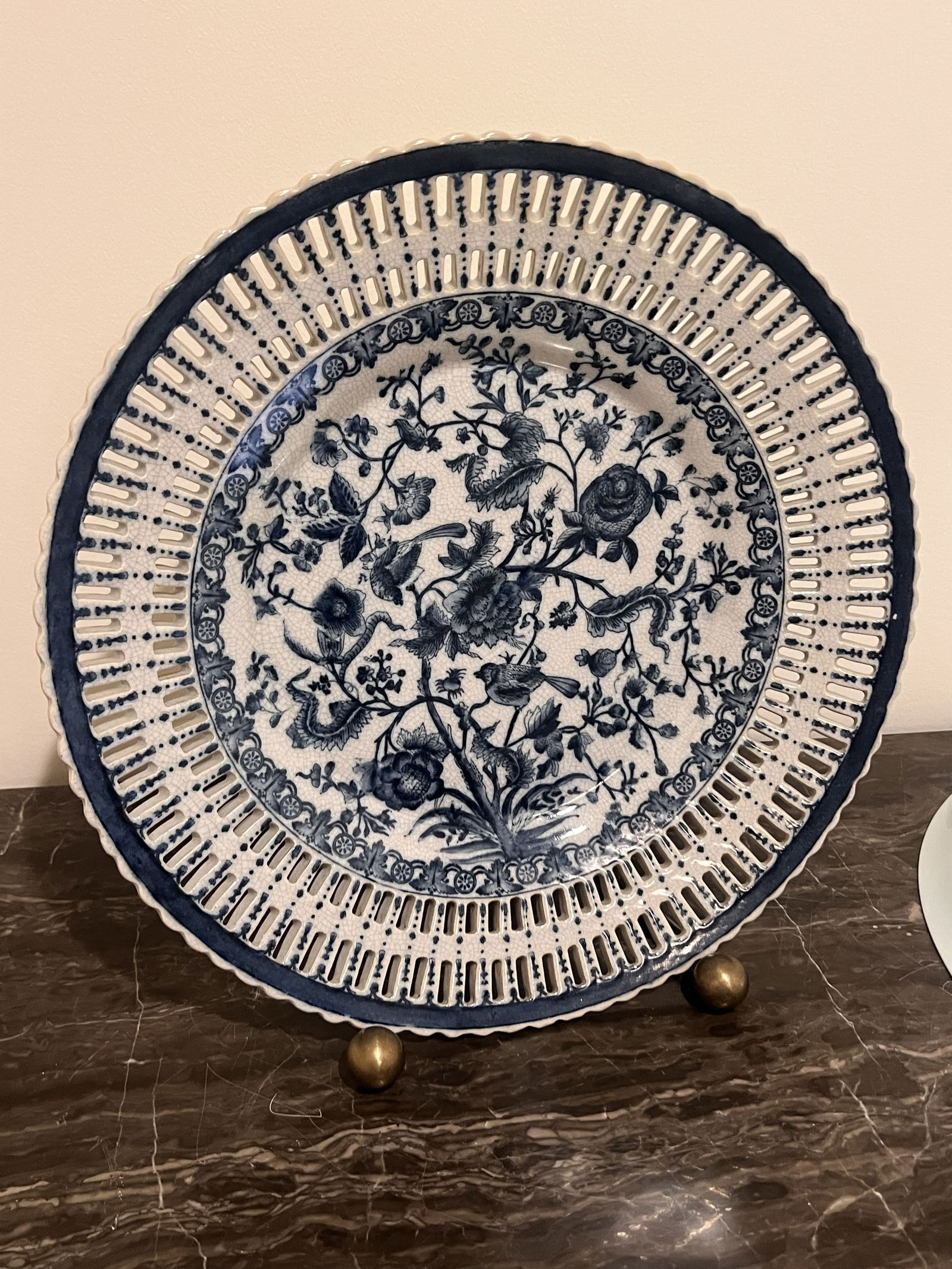 (2) Chinese Blue and White Porcelain Plates Chargers - 7