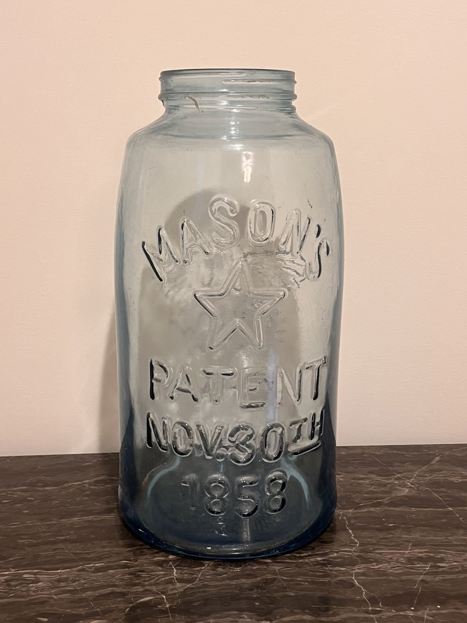 Extra Large Blue Mason's Jar 18" Tall (1 of 9)