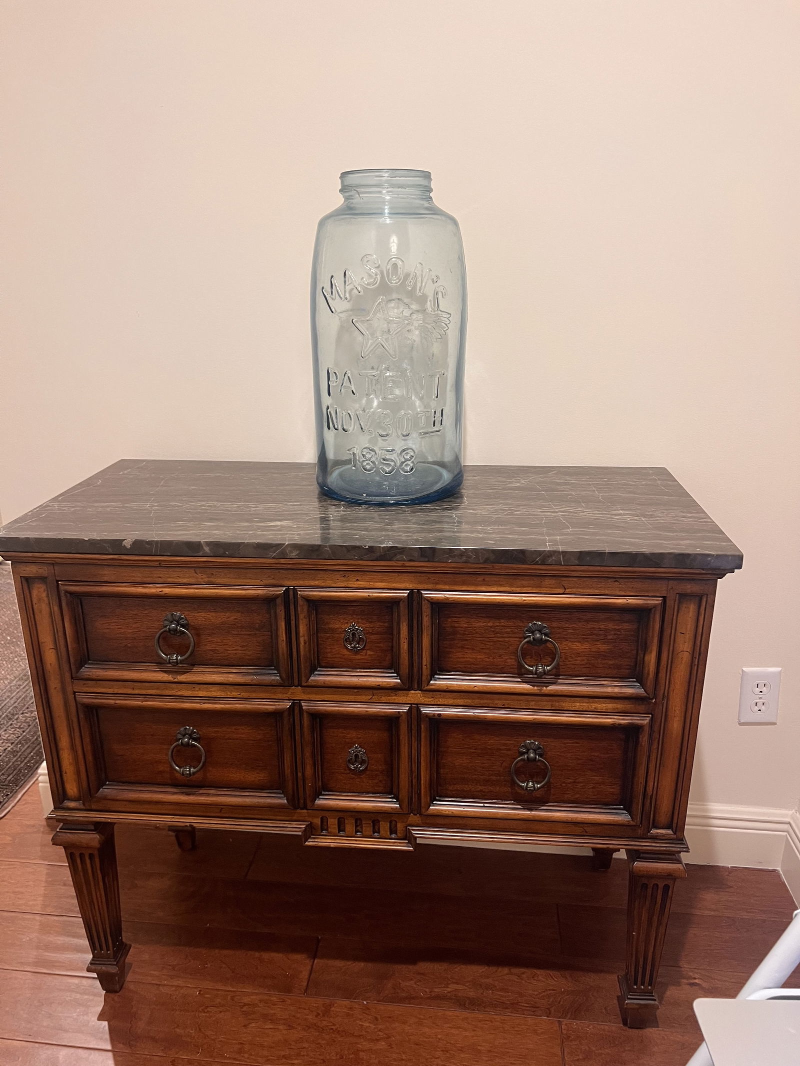 Extra Large Blue Mason's Jar 18" Tall - 2